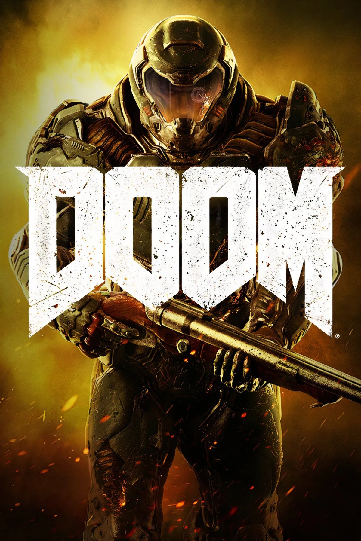 Hình ảnh cận cảnh Doom Slayer cầm khiên trong Doom: The Dark Ages