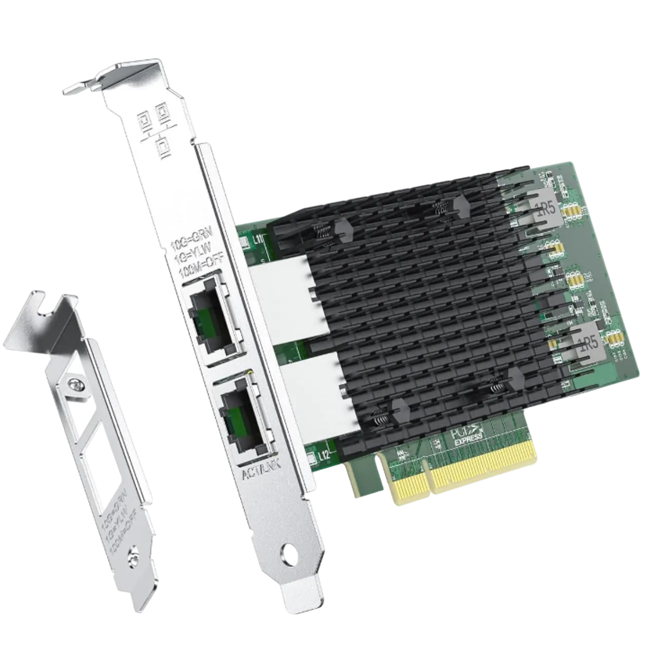Hình ảnh card mạng Ipolex 10GbE PCIe với hai cổng RJ45