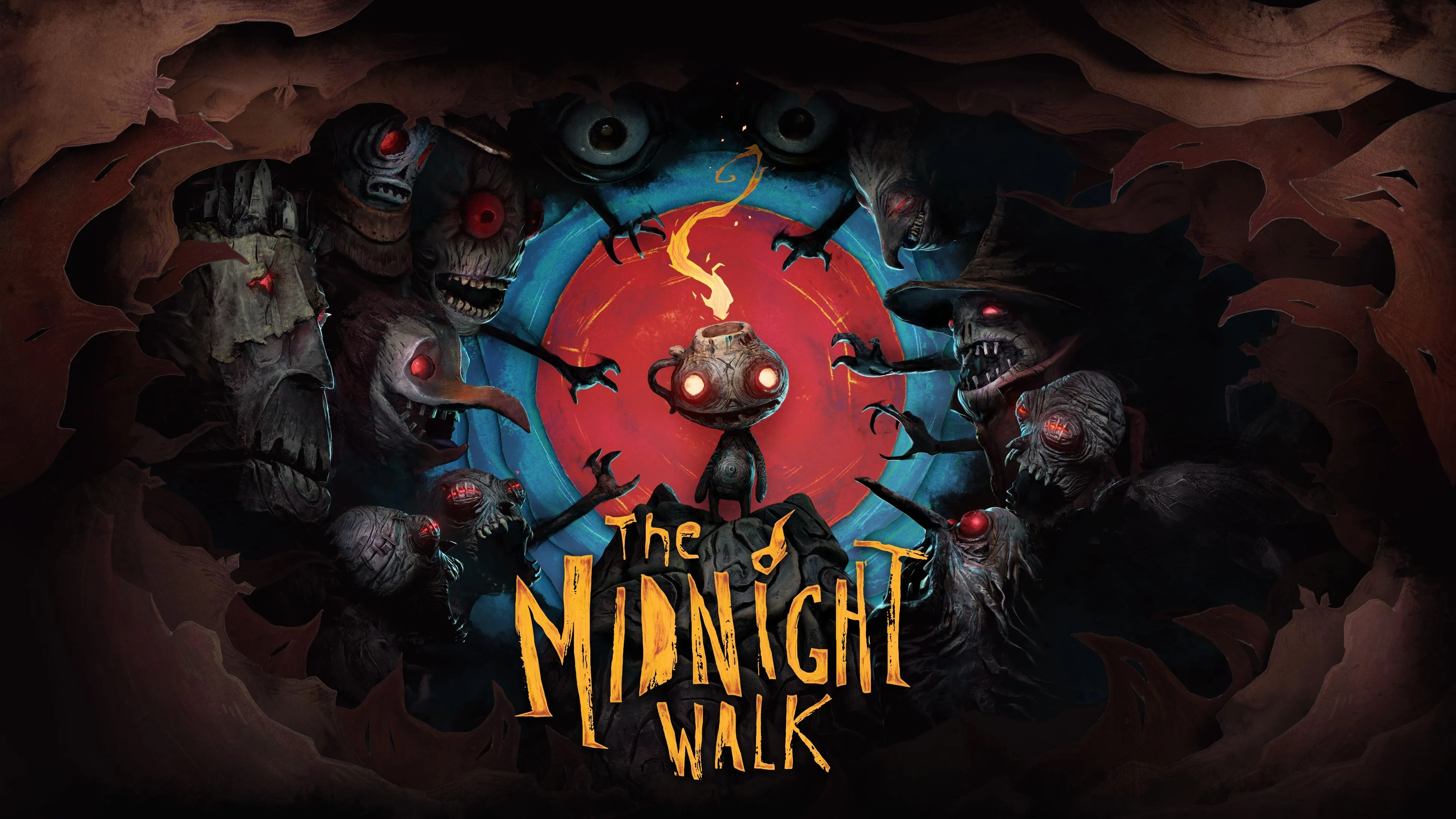 Hình ảnh chính (Key Art) của The Midnight Walk, thể hiện phong cách nghệ thuật độc đáo và nhân vật chính