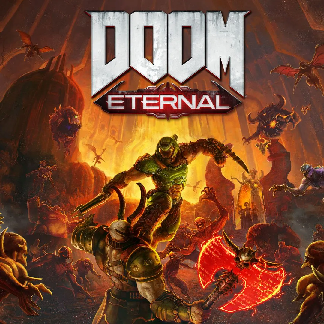 Hình ảnh Doom Slayer sẵn sàng chiến đấu trong Doom Eternal, đại diện cho chế độ Ultra Nightmare đầy thử thách.