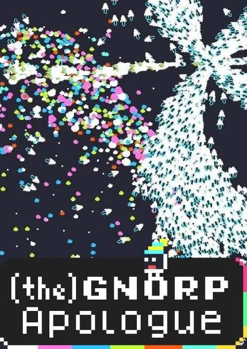 Hình ảnh game (the) Gnorp Apologue với các sinh vật Gnorp nhỏ bé đang tấn công một tảng đá khổng lồ để thu thập tài nguyên.