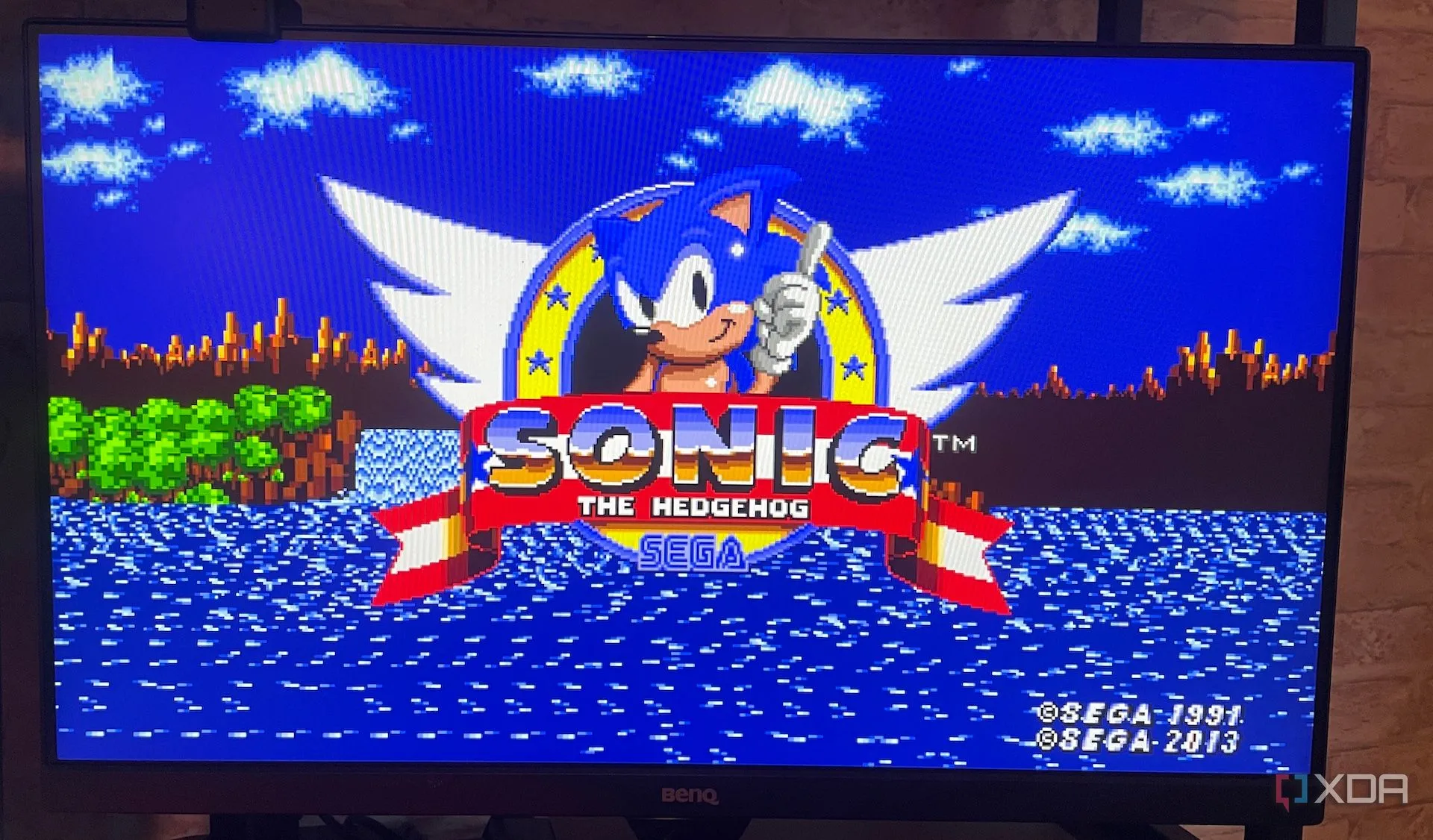 Hình ảnh gameplay của Sonic the Hedgehog trên Sega Genesis - Đối thủ lớn của Mario