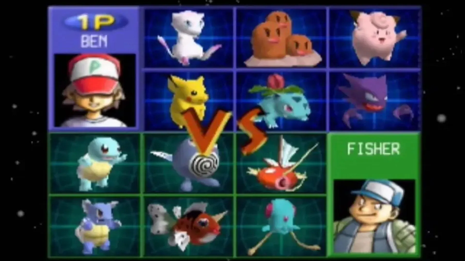Hình ảnh gameplay từ Pokémon Stadium trên N64, minh họa tính năng kết nối với Game Boy