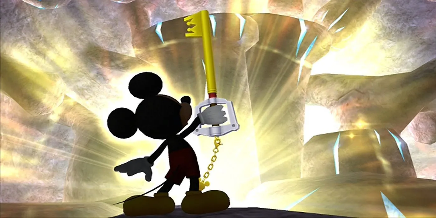 Hình ảnh nhân vật King Mickey trong một phân cảnh của Kingdom Hearts