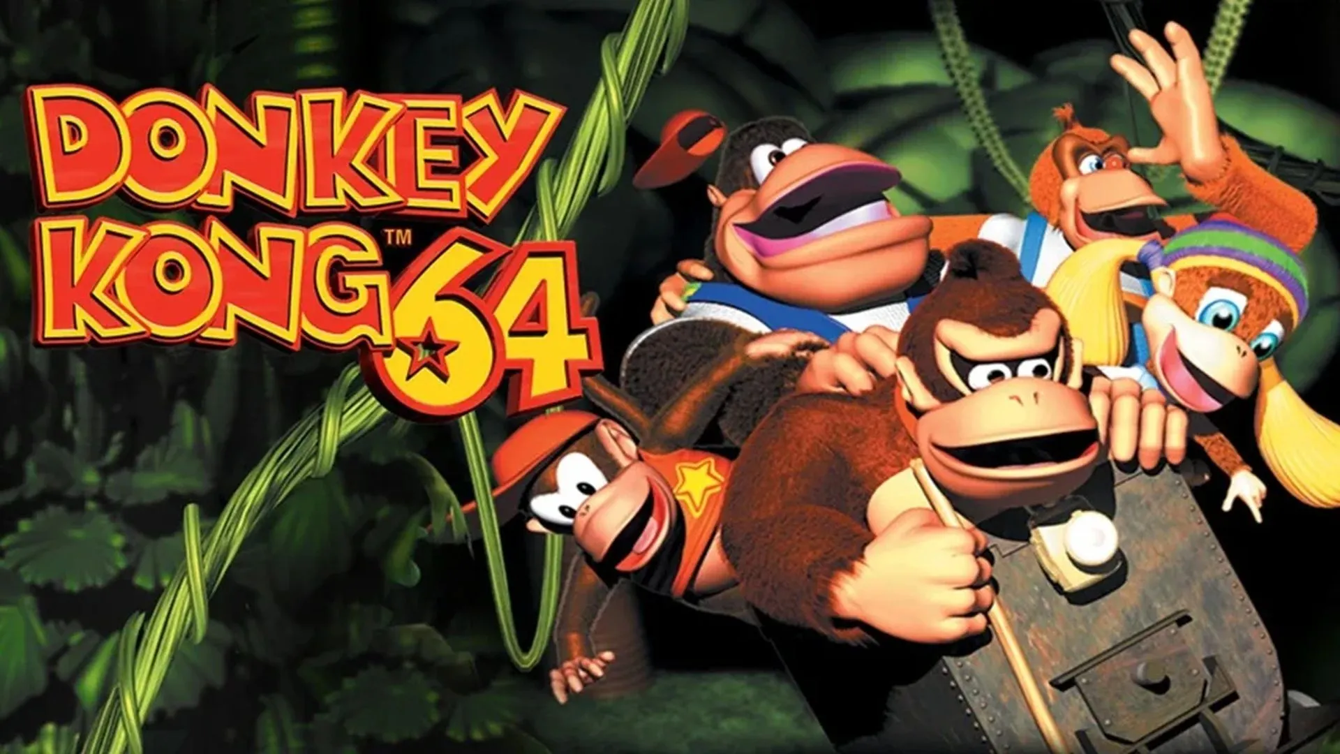 Hình ảnh quảng bá game Donkey Kong 64 khi ra mắt trên Nintendo 64