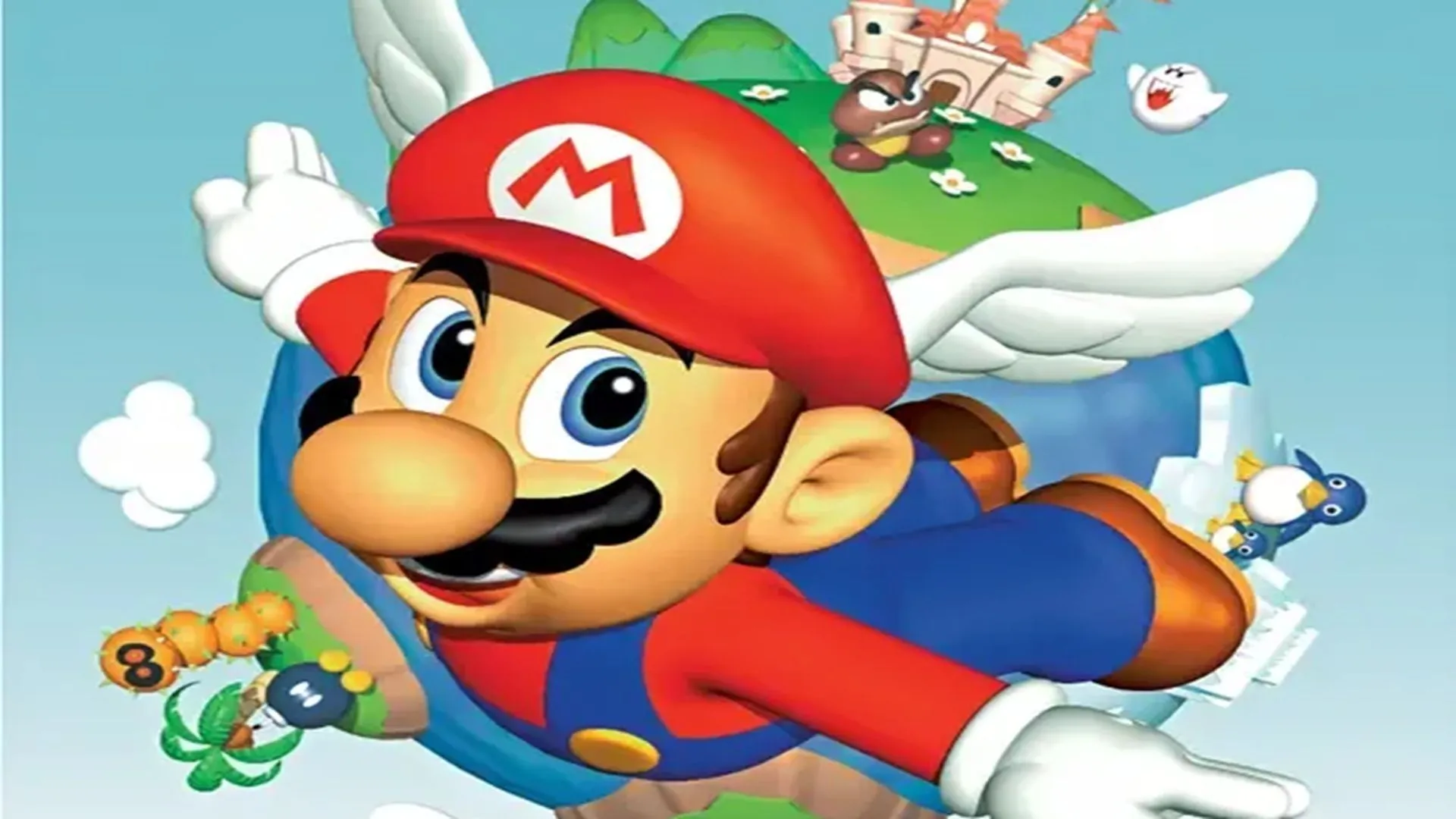 Hình ảnh quảng bá game Super Mario 64 trên Nintendo 64, minh họa cho hoạt động speedrunning và việc khám phá các lỗi game trong cộng đồng.