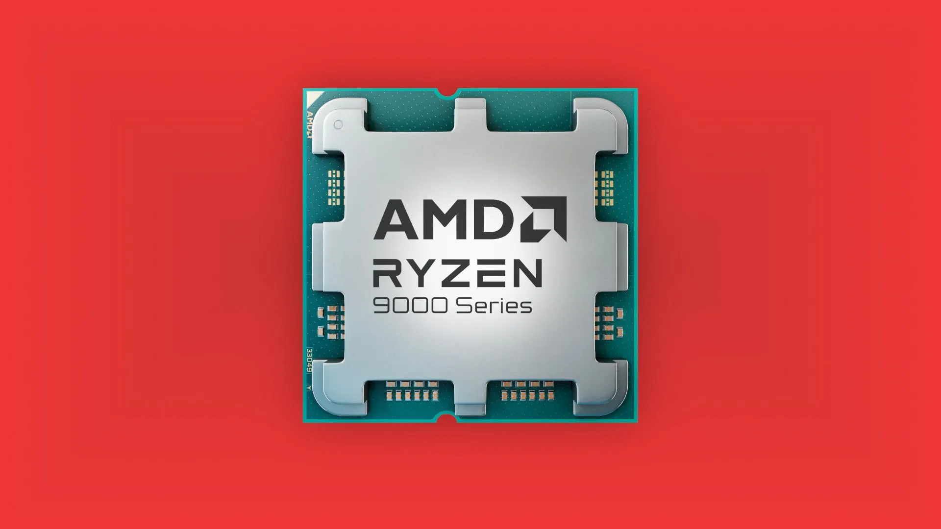 Hình ảnh render chip AMD Ryzen 9 9900X3D, dòng CPU hiệu năng cao chuyên game