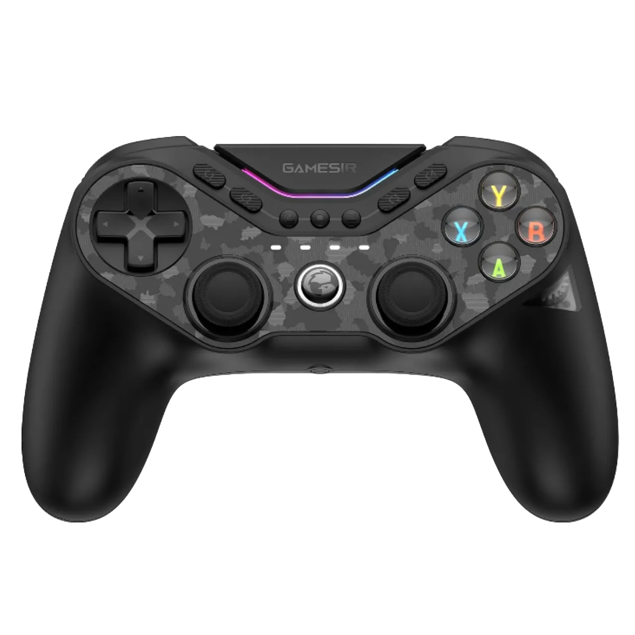 Hình ảnh render trong suốt của tay cầm chơi game GameSir Tarantula Pro, làm nổi bật các nút và thiết kế bên trong