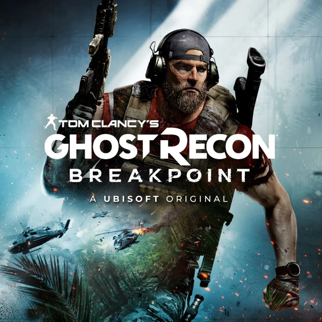 Hình ảnh sản phẩm của game Ghost Recon Breakpoint với bối cảnh chiến đấu và sinh tồn