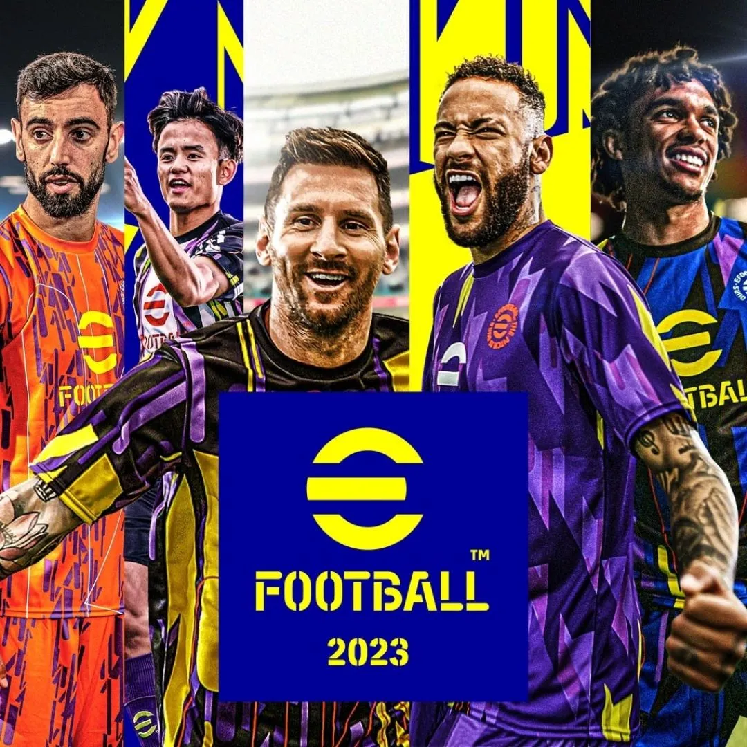Hình ảnh sản phẩm game eFootball của Konami, minh họa giao diện và đồ họa không đạt kỳ vọng của phiên bản kế nhiệm Pro Evolution Soccer.
