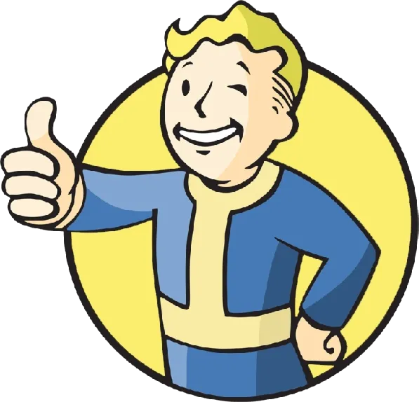 Hình ảnh Vault Boy của series Fallout, đại diện cho chương trình giảm giá game Fallout trên PC, rất phù hợp để chơi trên SteamOS.