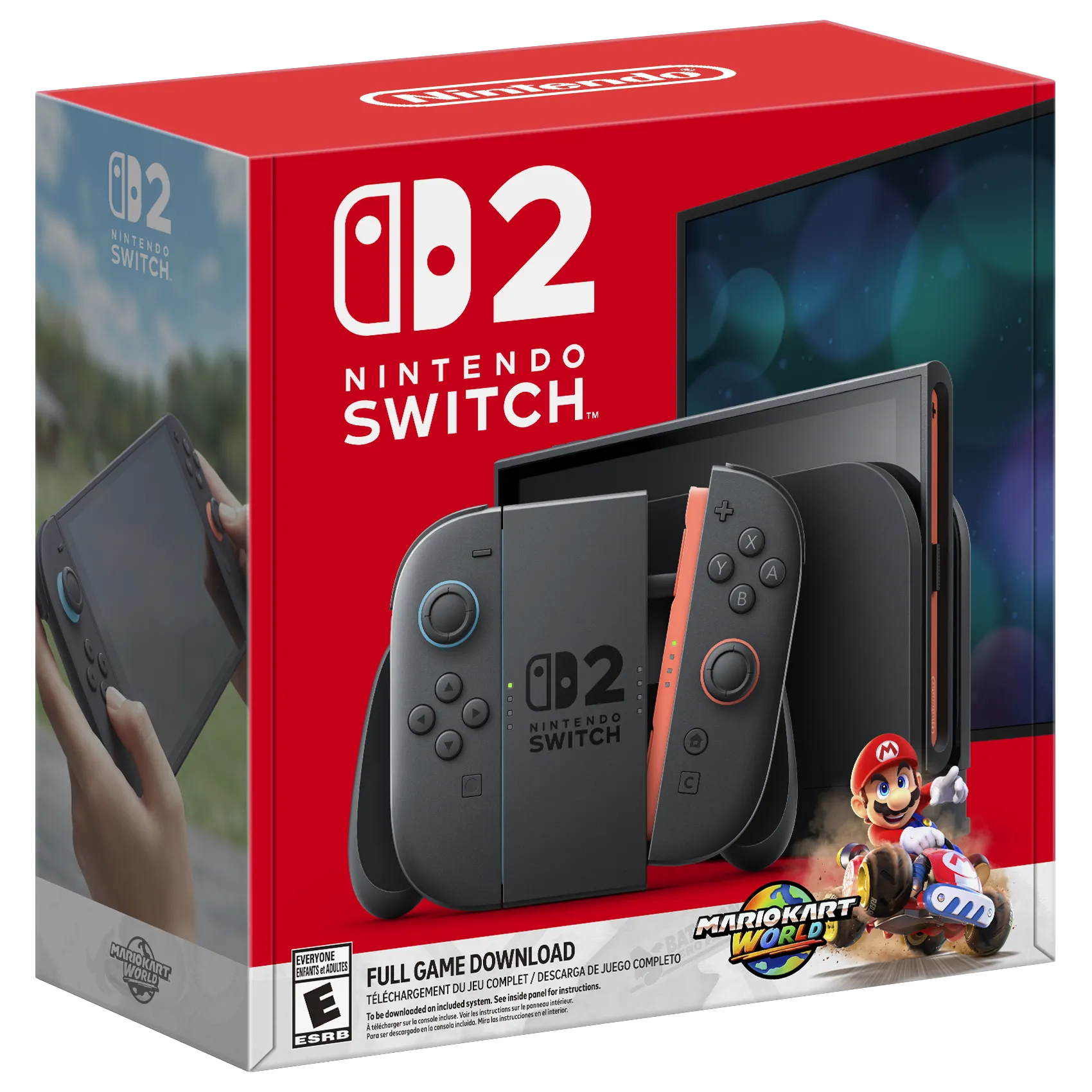 Hộp bundle máy chơi game Nintendo Switch 2 kèm game Mario Kart World