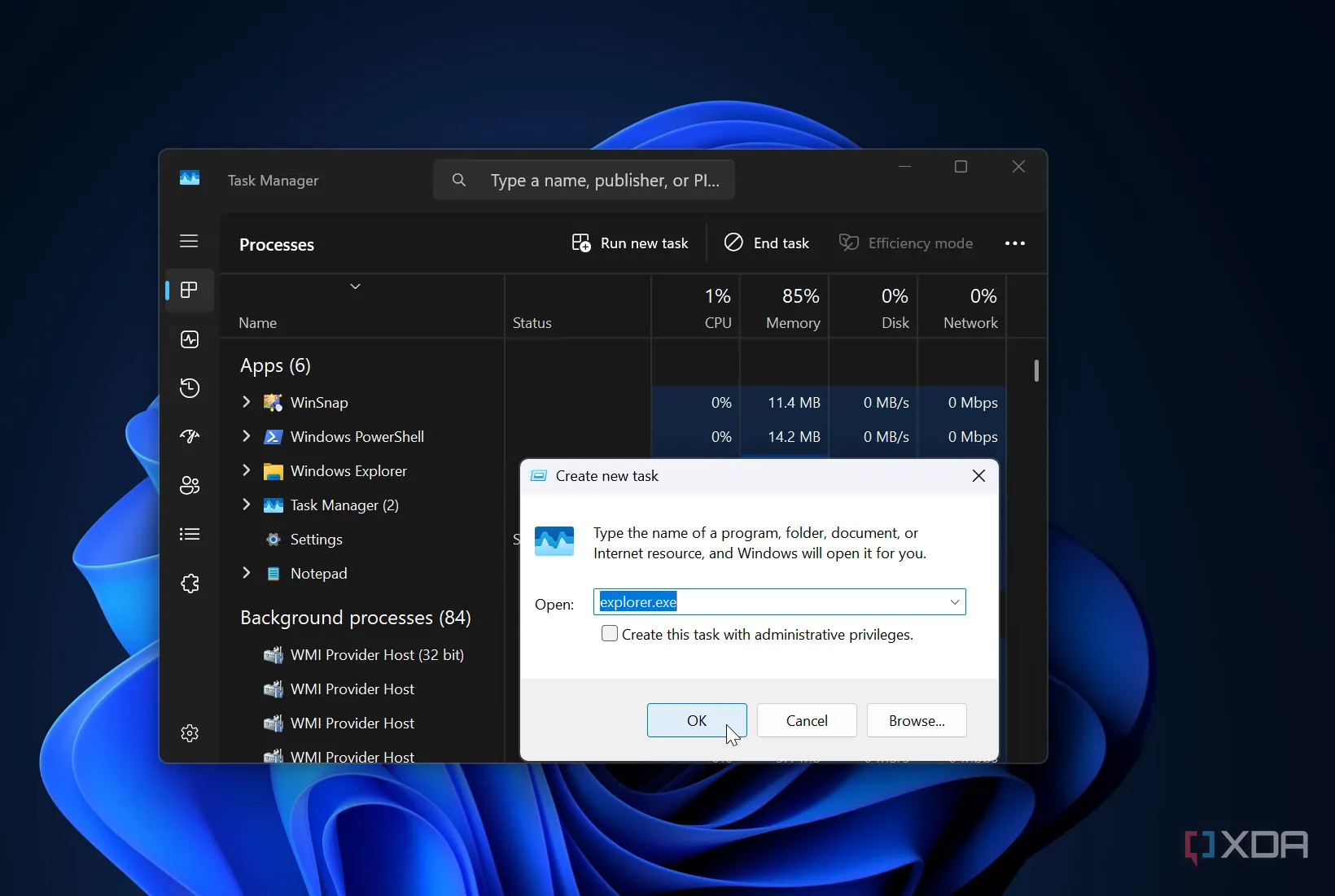 Hướng dẫn khởi động lại File Explorer trong Trình quản lý tác vụ trên Windows 11
