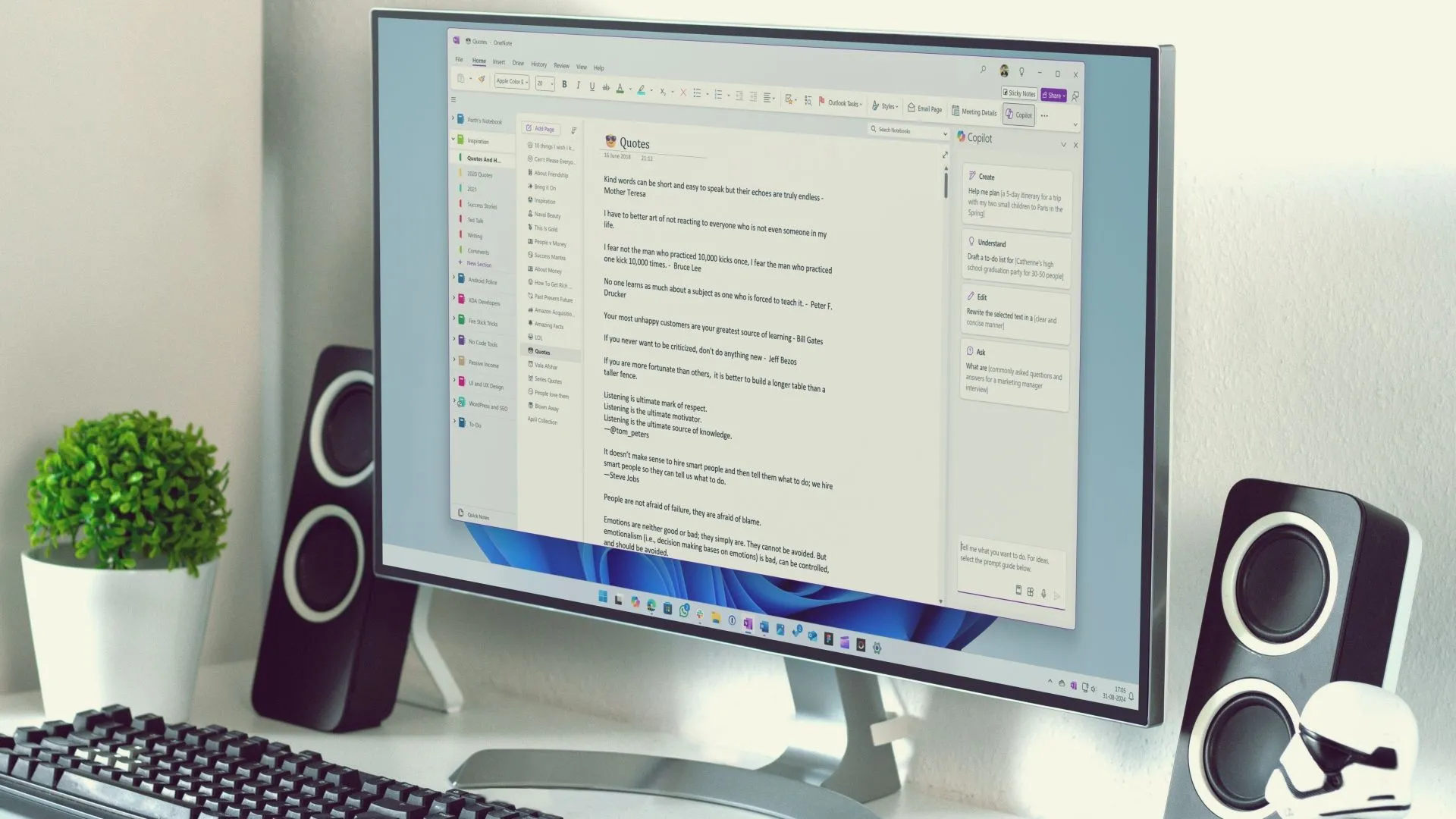 Hướng dẫn sử dụng Copilot AI tích hợp trong ứng dụng OneNote để tạo ghi chú