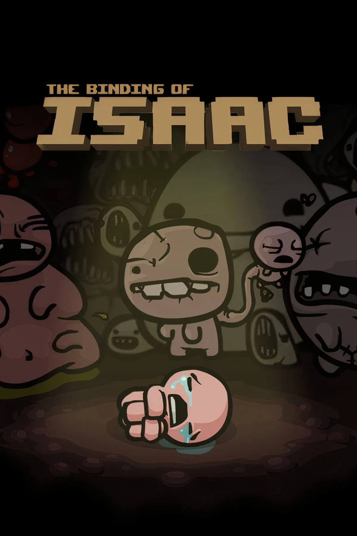 Isaac chiến đấu với quái vật trong hầm ngục tối tăm của The Binding of Isaac
