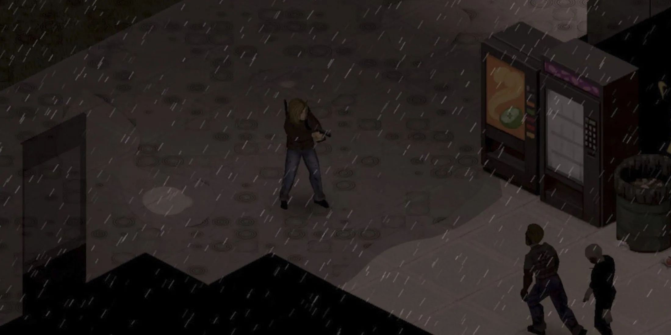 Khu dân cư trong Project Zomboid với những căn nhà bị bỏ hoang