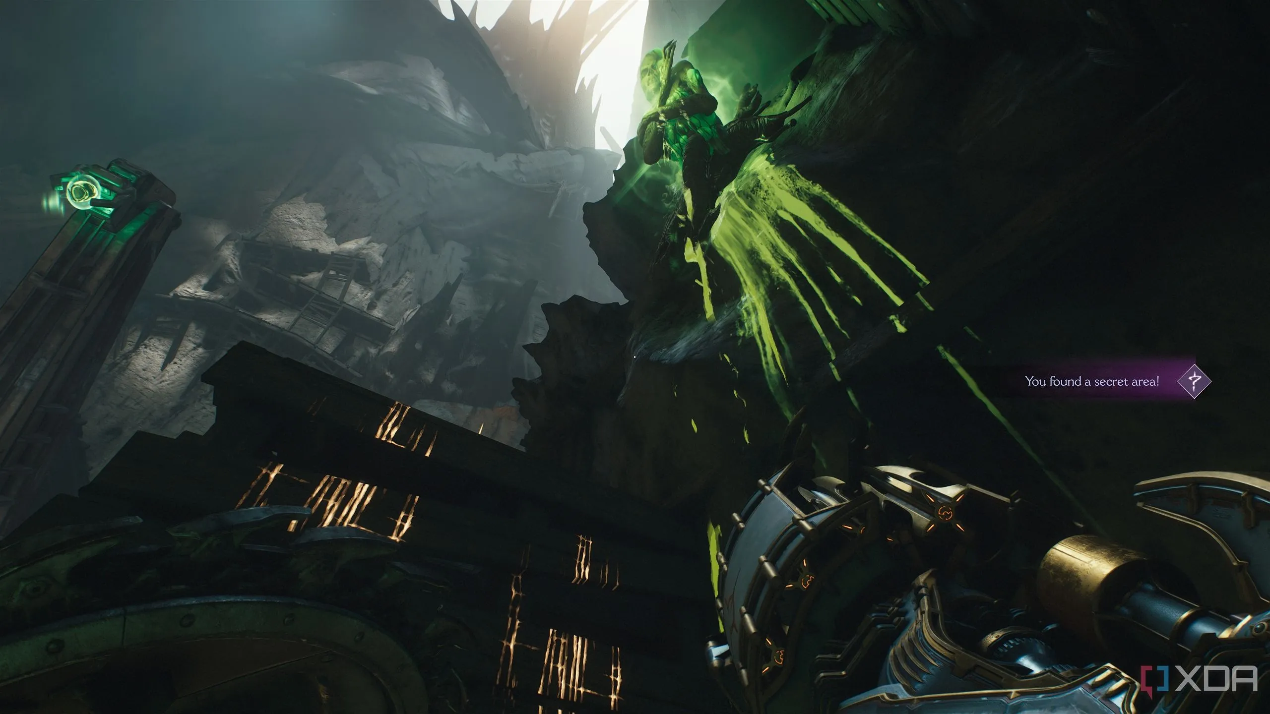 Khu vực bí mật 3 và khối thịt xanh trong Doom The Dark Ages