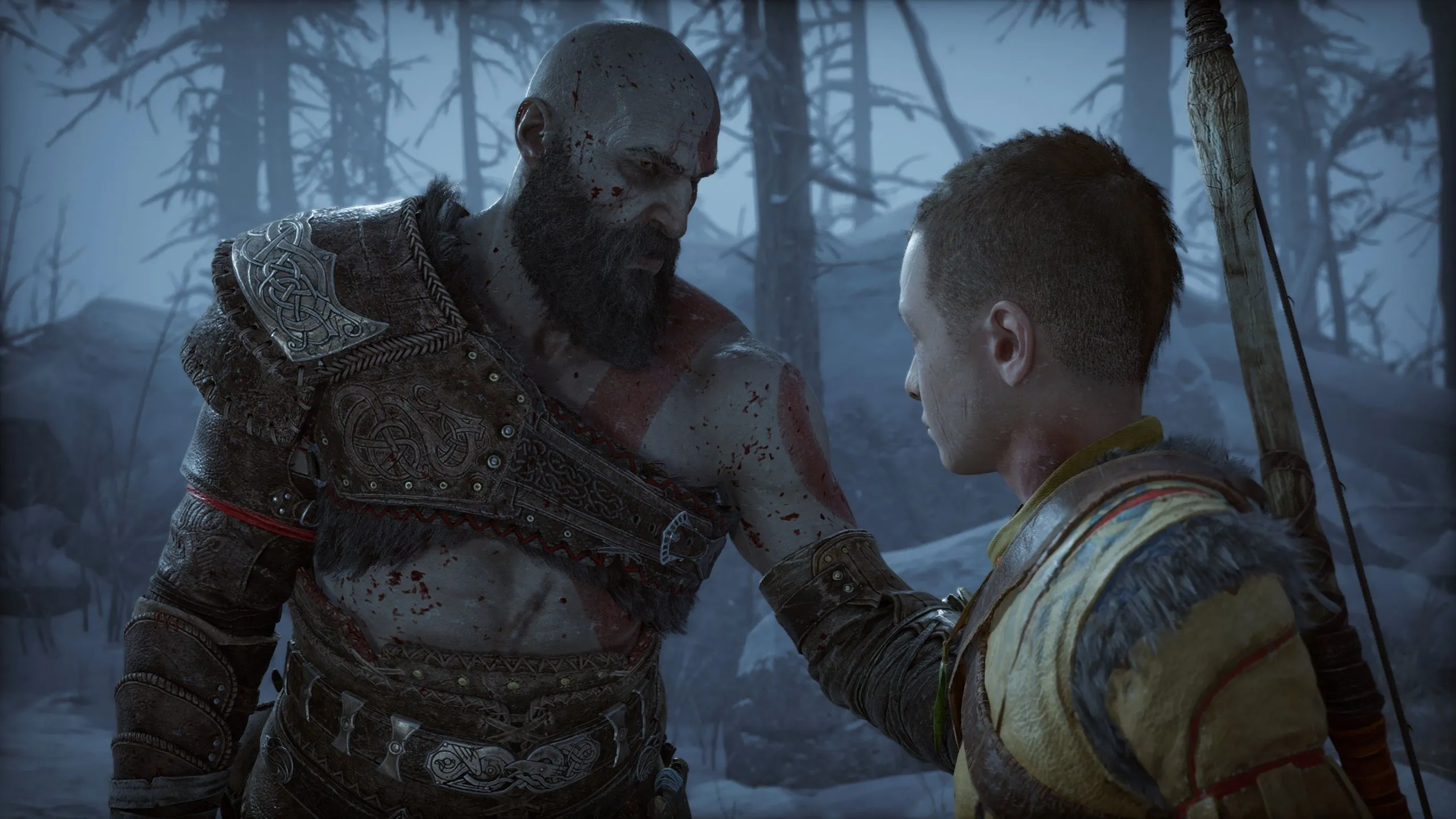 Kratos và Atreus trong God of War Ragnarök, tựa game sử thi có mặt trên PlayStation Plus Premium dành cho PS5.