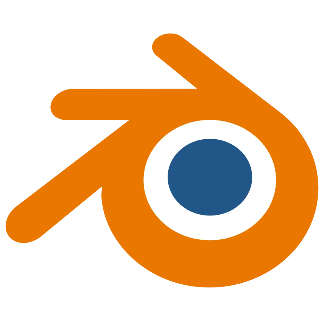 Logo Blender, biểu tượng phần mềm đồ họa 3D và hiệu ứng hình ảnh nguồn mở nổi tiếng.