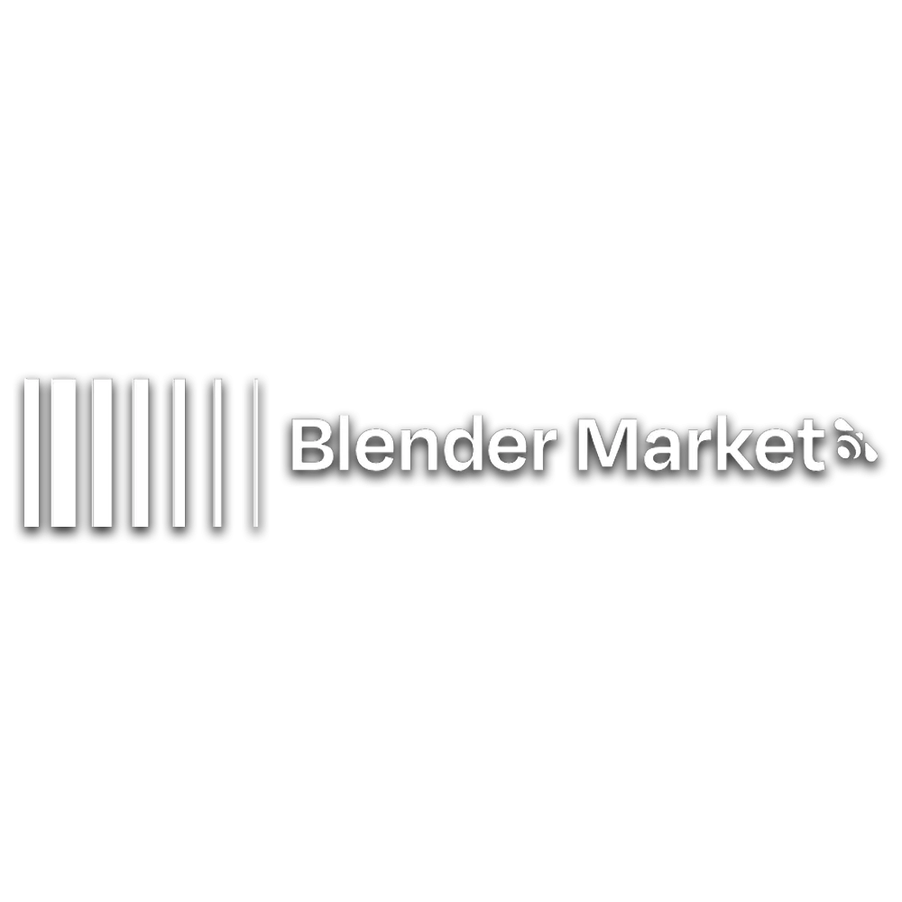 Logo Blender Market biểu tượng cho nguồn tài nguyên 3D chất lượng cao