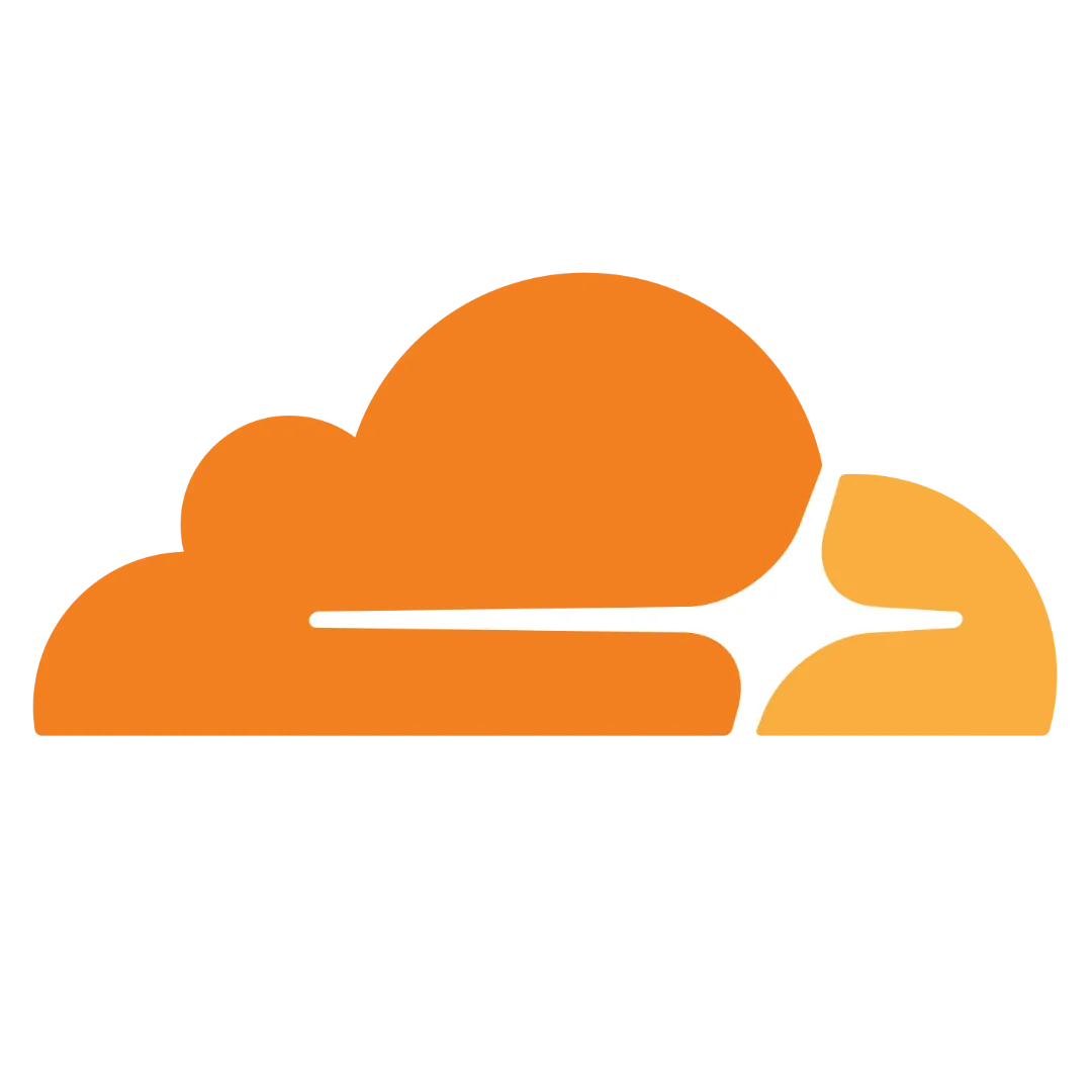 Logo Cloudflare với biểu tượng đám mây màu xanh