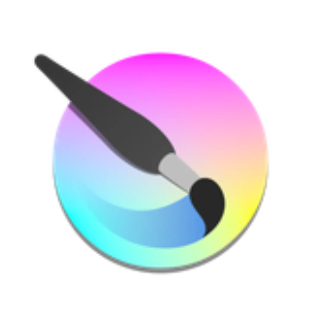 Logo Krita - Biểu tượng cây cọ vẽ trên bảng màu tượng trưng cho nghệ thuật kỹ thuật số