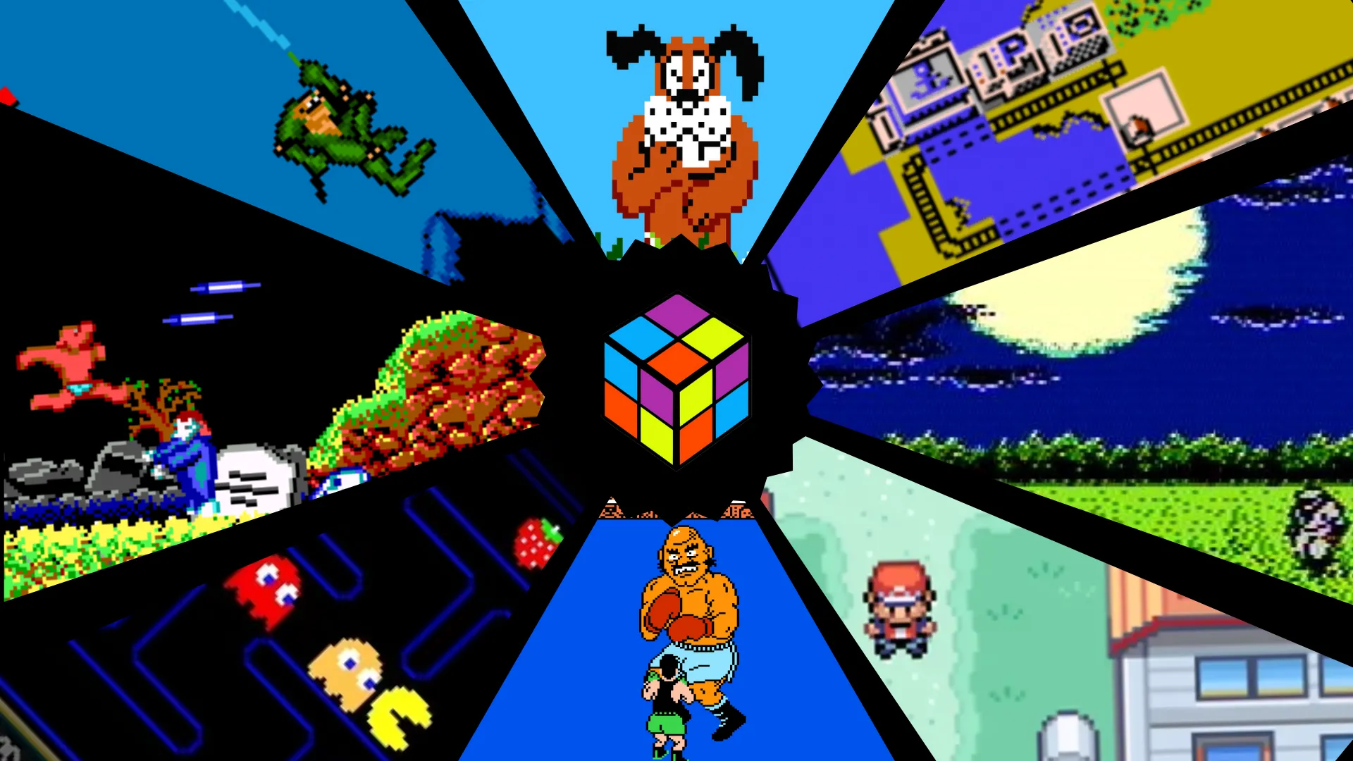 Logo LaunchBox với nhiều game giả lập cổ điển ở hậu cảnh, đại diện cho công cụ quản lý thư viện game emulator hiệu quả.