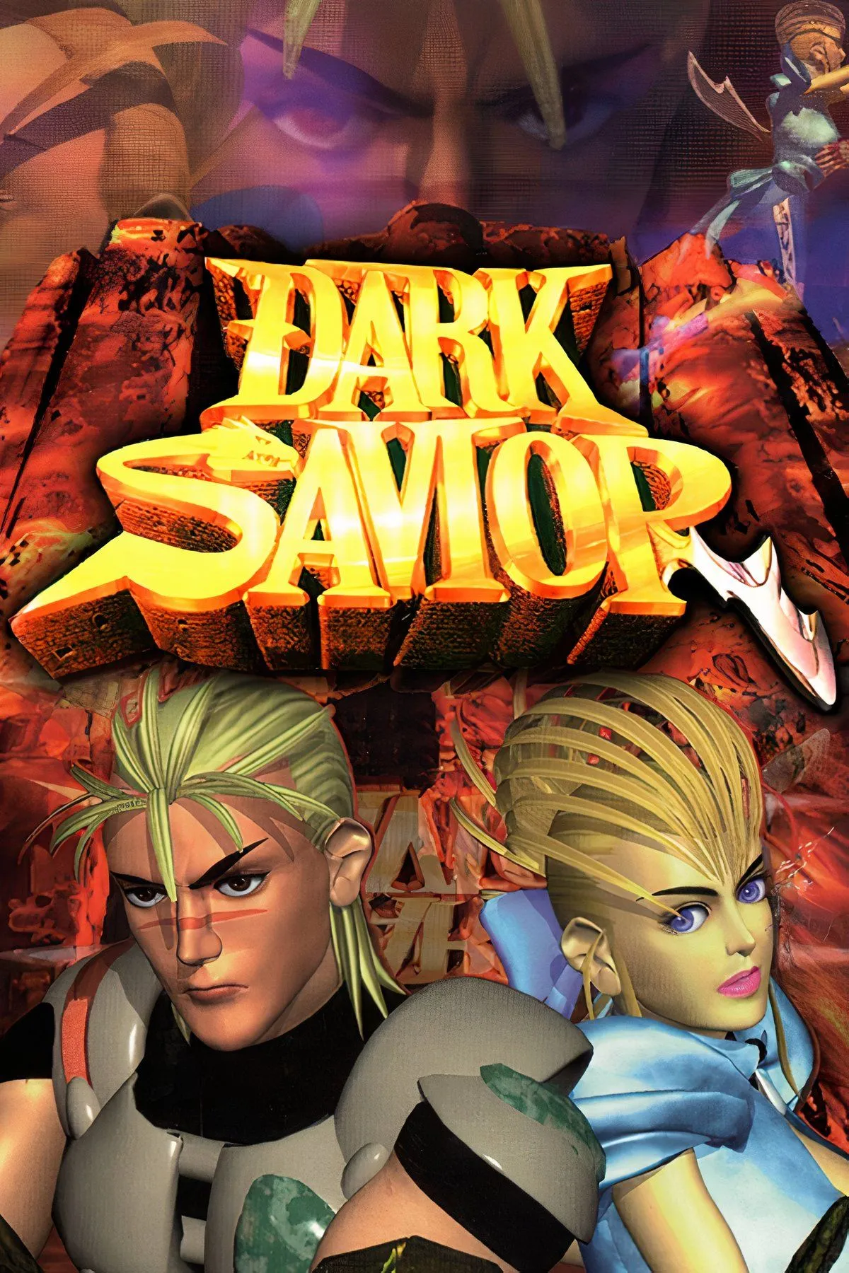 Màn hình gameplay thể hiện cơ chế độc đáo của Dark Savior trên Sega Saturn
