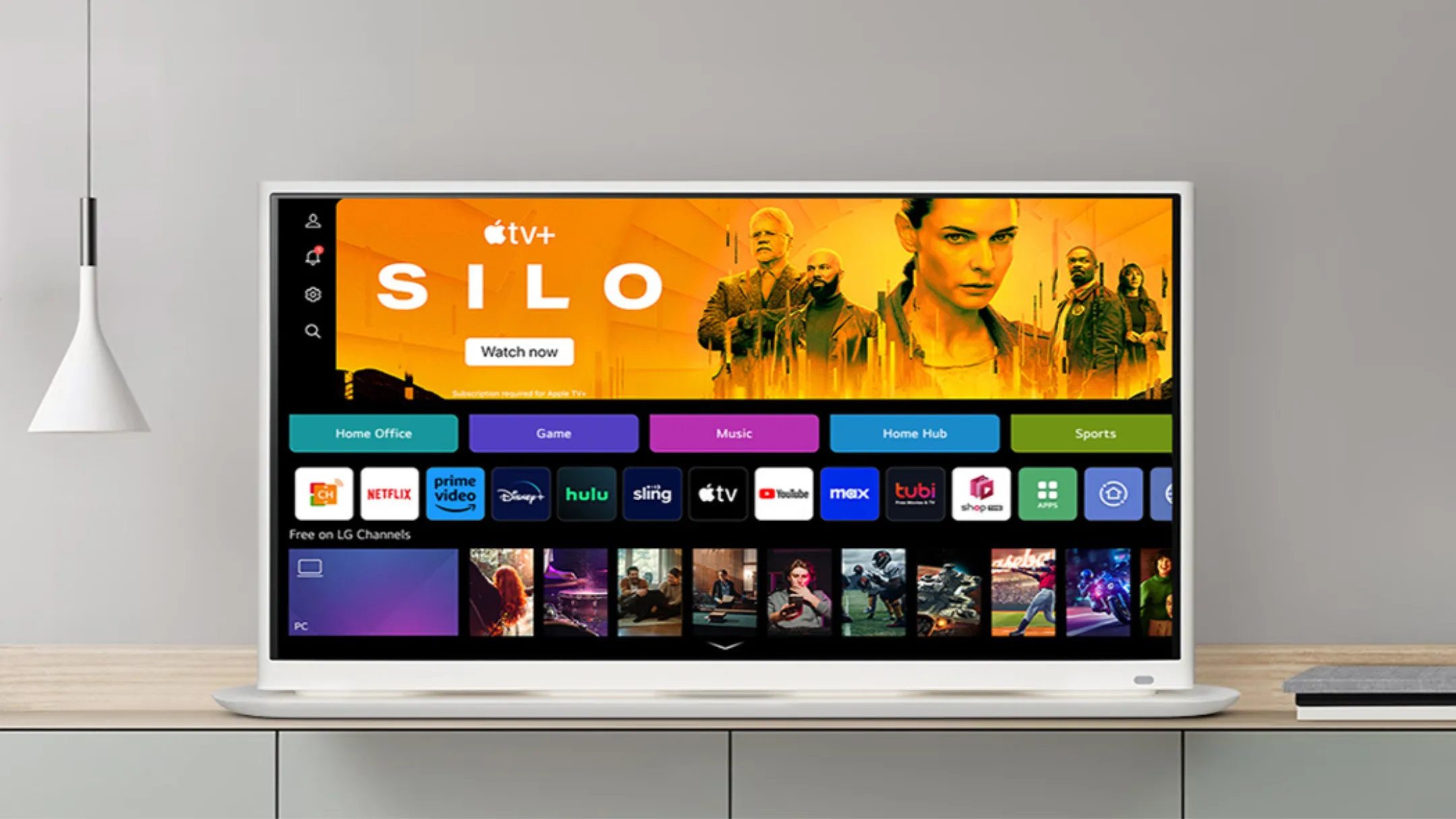 Màn hình thông minh LG 32SR70U-W 4K UHD 32 inch hiển thị giao diện webOS