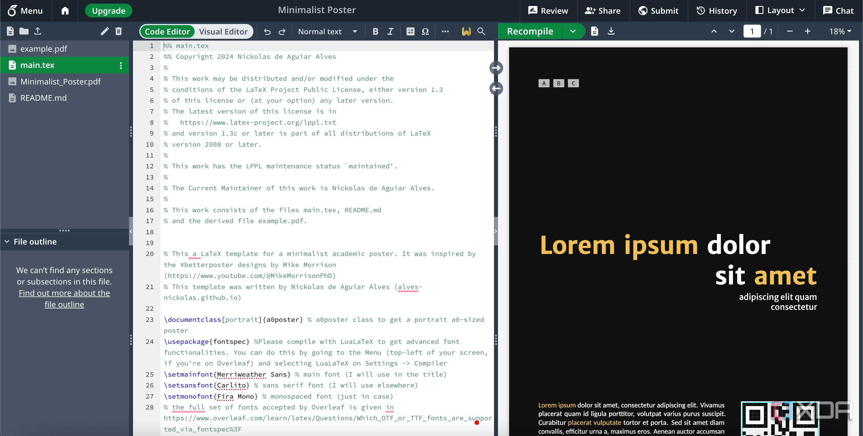 Mẫu Poster Overleaf
