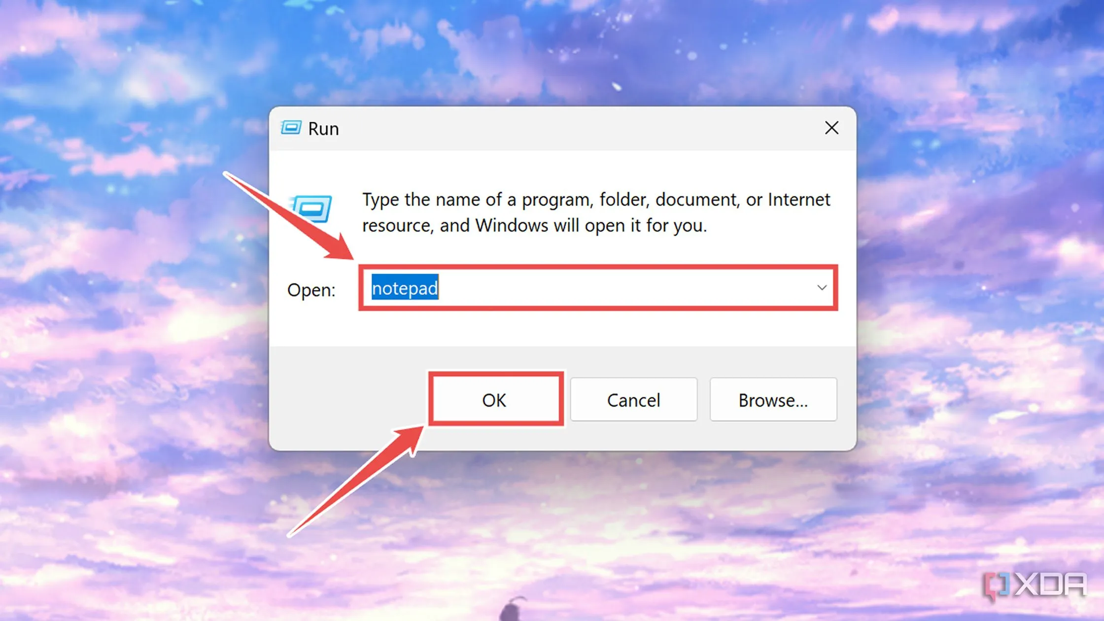 Mở ứng dụng Notepad để tạo script Robocopy