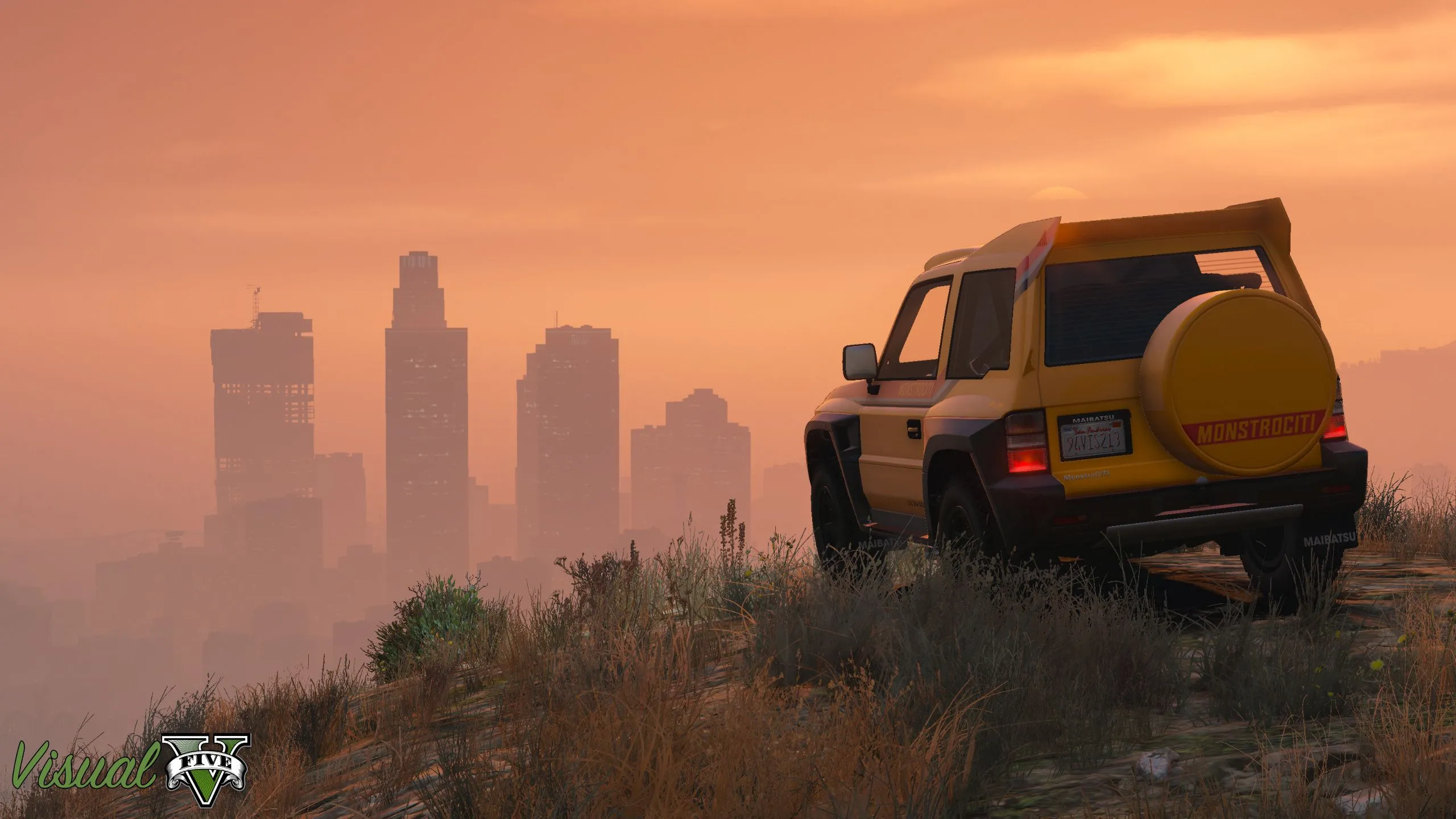 Một ảnh chụp màn hình minh họa mod VisualV giúp cải thiện đồ họa của Grand Theft Auto V, mang lại trải nghiệm hình ảnh chân thực hơn.