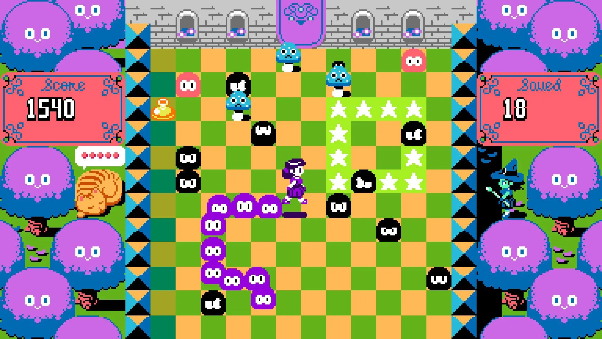 Một game bắn súng cổ điển trong UFO 50, tái hiện trải nghiệm game 8-bit.