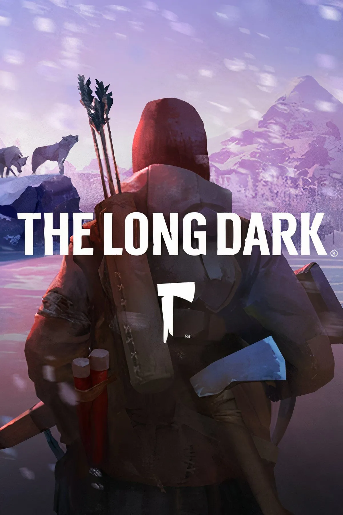 Một nhân vật đang sinh tồn giữa cảnh tuyết trắng xóa và núi non hùng vĩ trong game The Long Dark, nhấn mạnh yếu tố hoang dã khắc nghiệt.