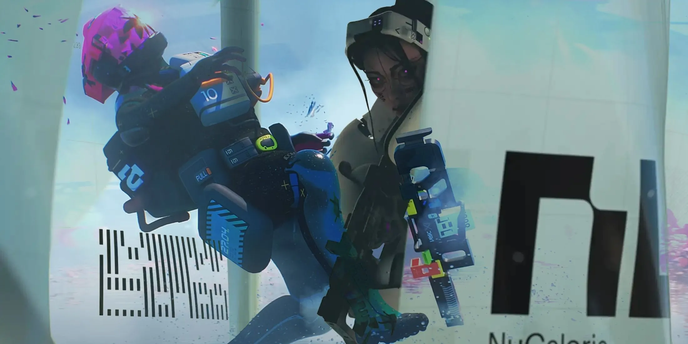 Người chơi cầm súng trong không gian đô thị u ám của game Extraction Shooter