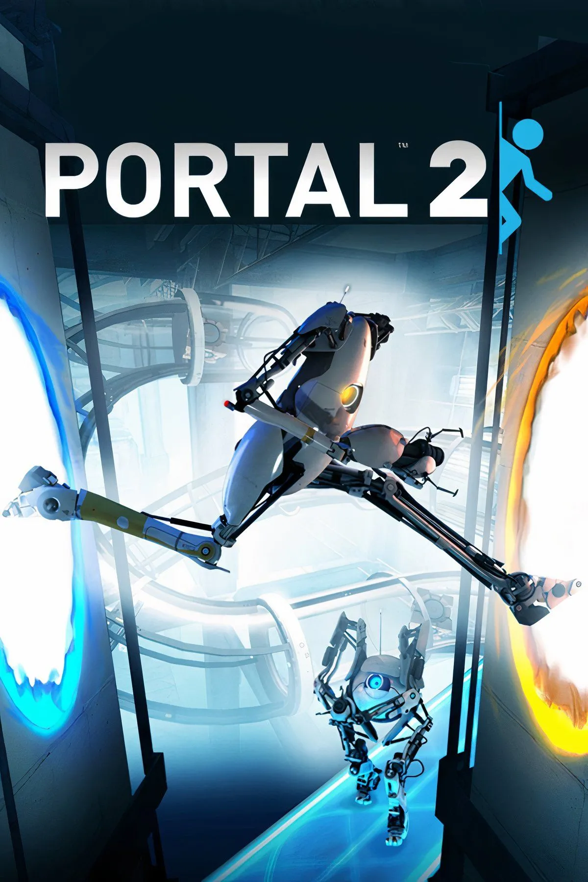 Nhân vật Chell sử dụng khẩu súng Portal để tạo cổng dịch chuyển trong game Portal 2
