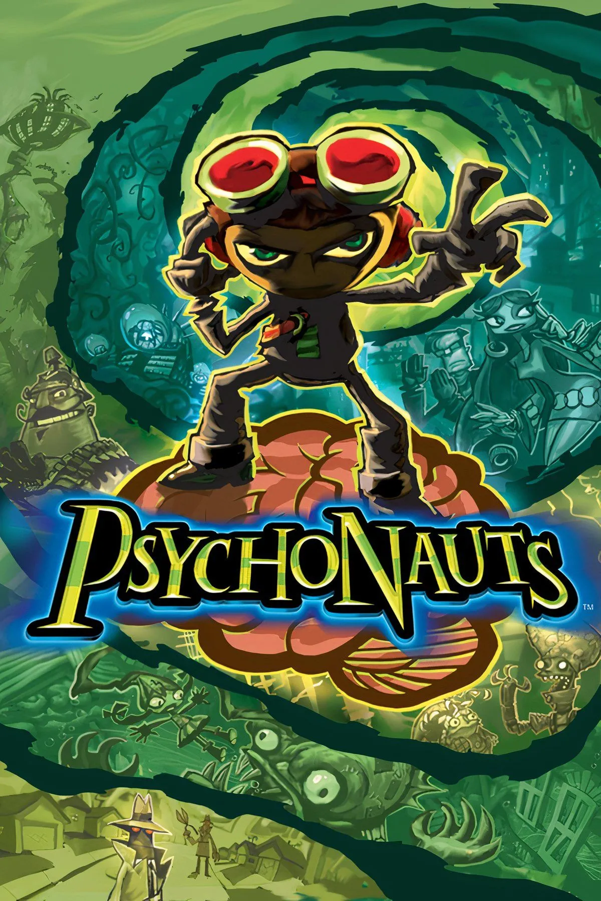 Nhân vật Razputin trong game Psychonauts sử dụng sức mạnh tâm linh, đại diện cho gameplay platformer độc đáo