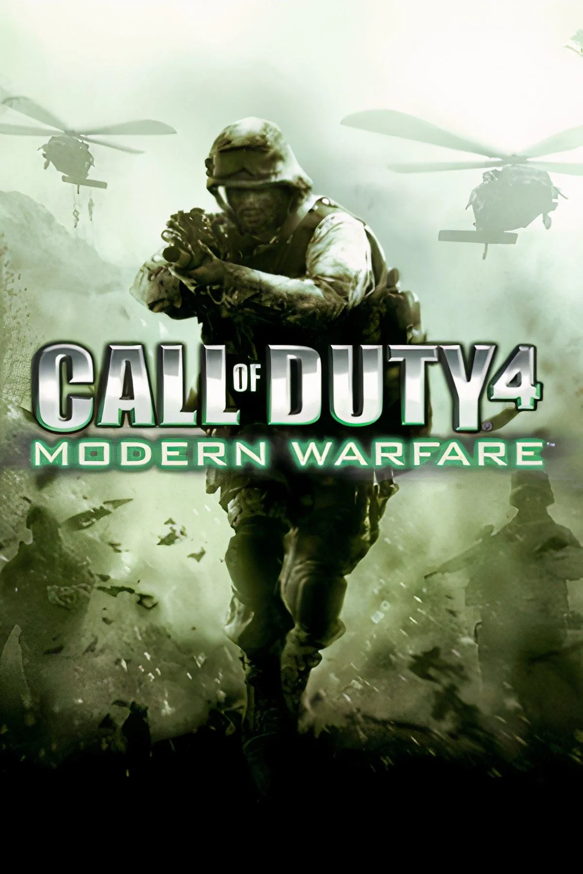 Nhân vật trong Call of Duty 4: Modern Warfare chiến đấu trong một môi trường đô thị hiện đại, thể hiện đồ họa và phong cách hành động của game.