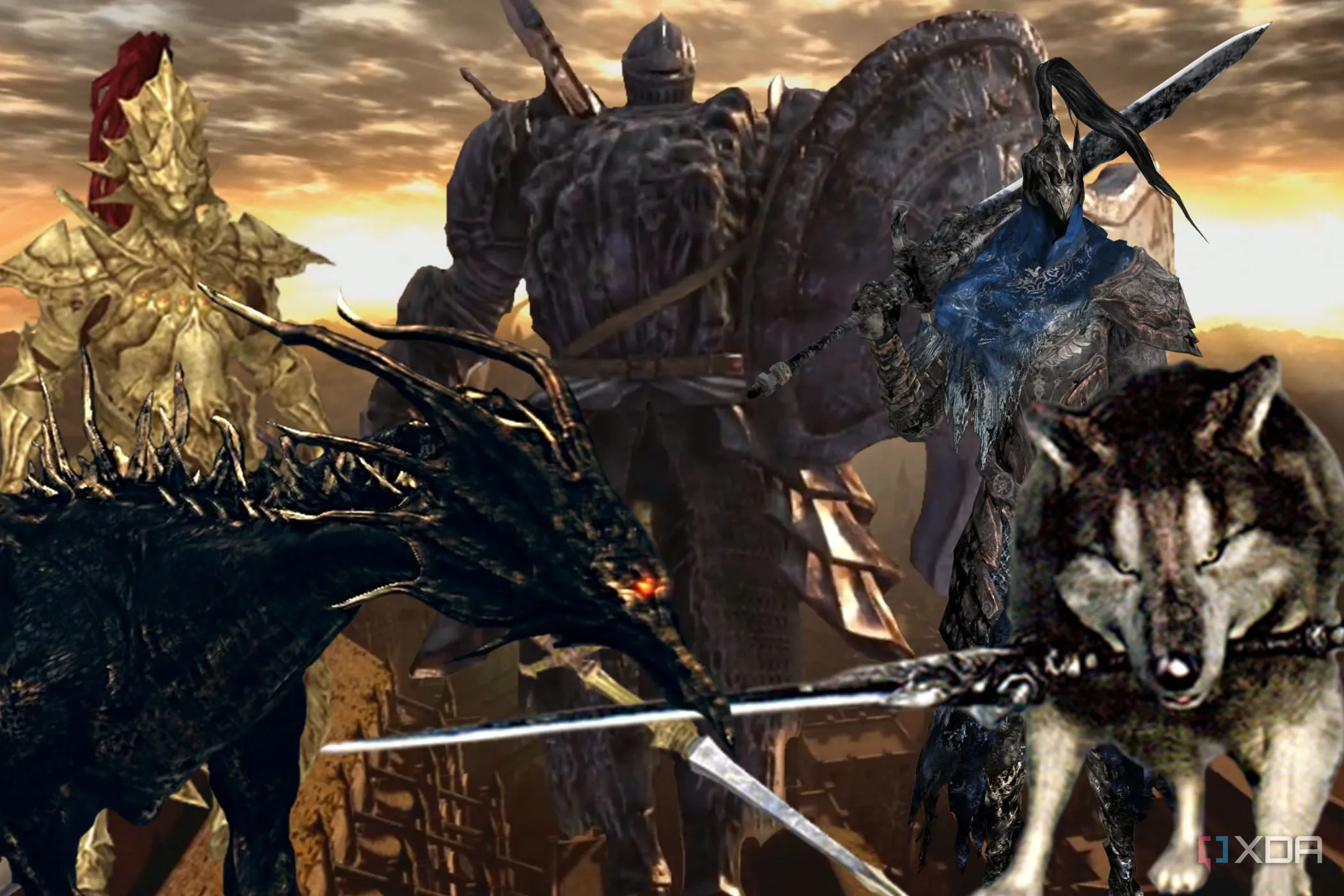 Nhóm quái vật Diablo với biểu tượng game RPG đang trong hang động tối tăm