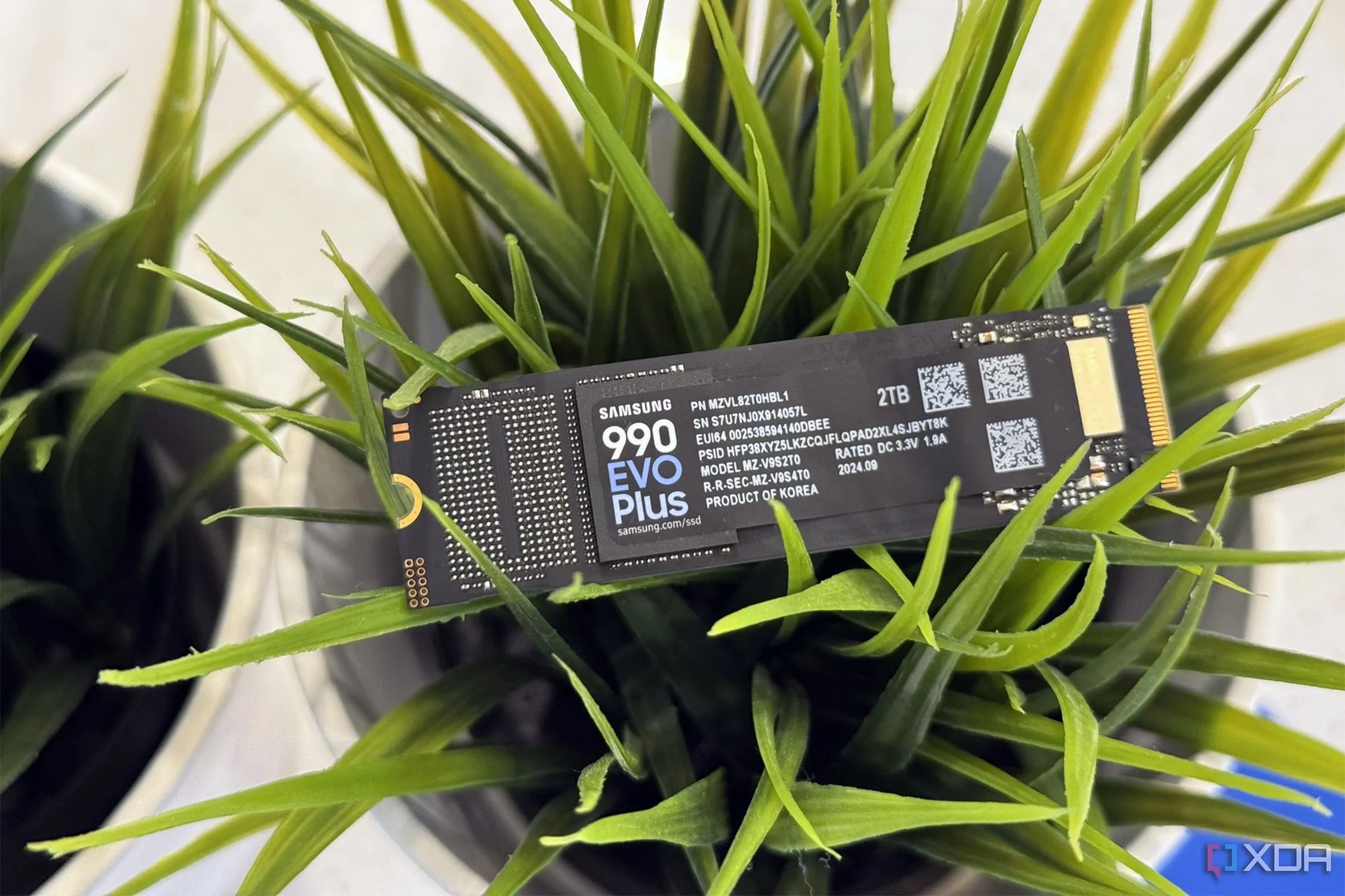 Ổ cứng SSD Samsung 990 Evo Plus, tượng trưng cho tầm quan trọng của việc chọn SSD chất lượng và thương hiệu đáng tin cậy