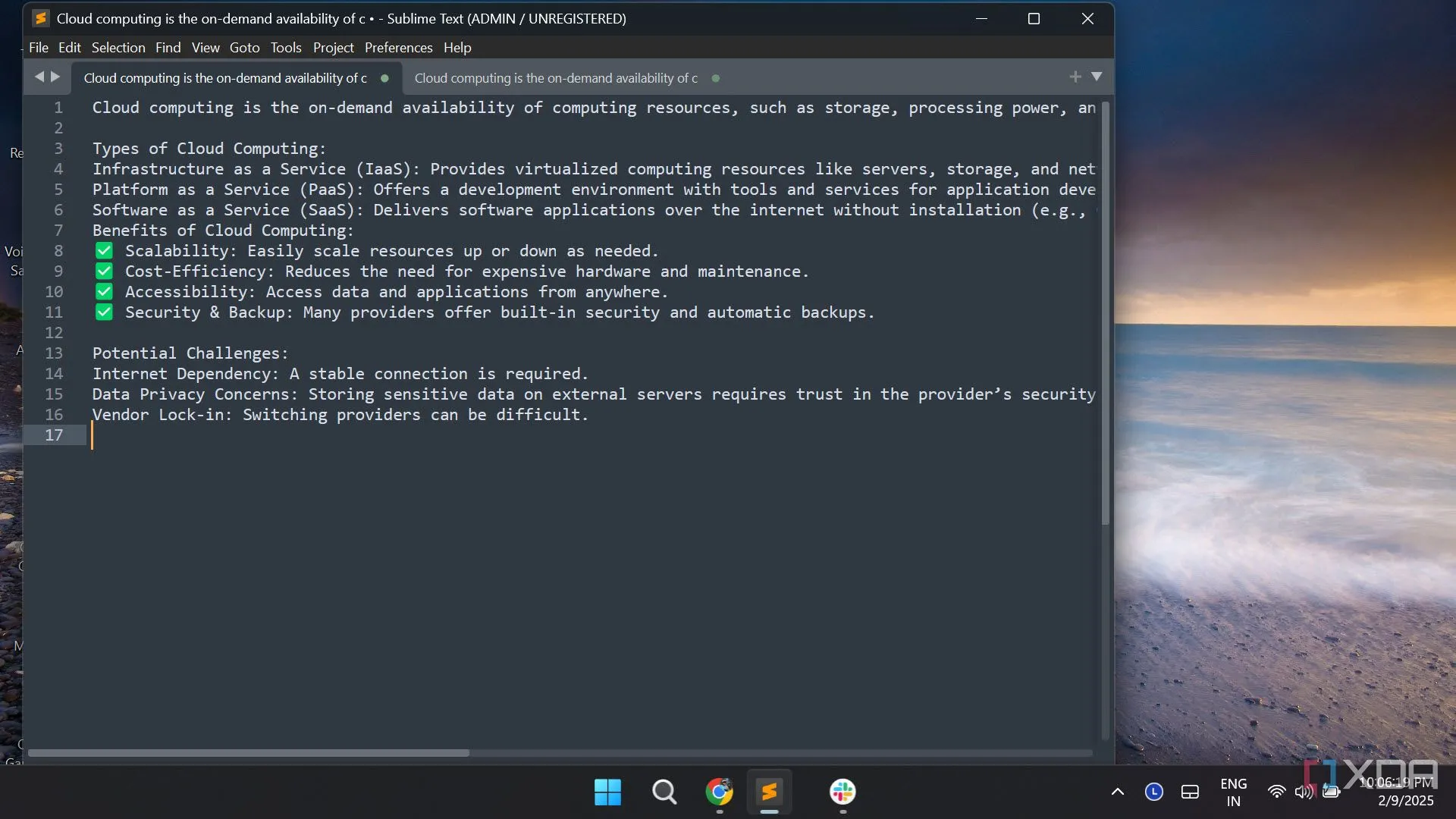 Phần mềm Sublime Text trên Windows 11, một lựa chọn hiệu quả cho ghi chú nhanh thay thế Notepad