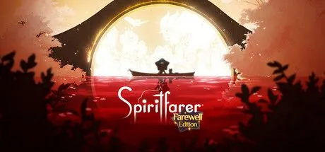 Poster game Spiritfarer với nhân vật Stella và Daffodil trên con thuyền lộng lẫy, đưa các linh hồn đến thế giới bên kia.