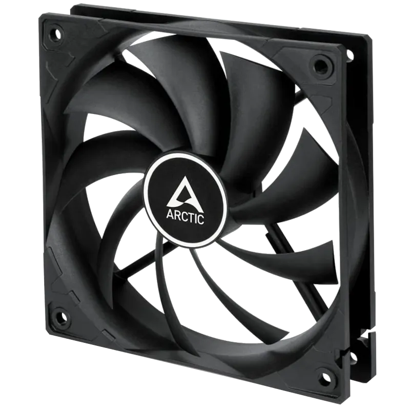 Quạt tản nhiệt Arctic F12-120 màu đen, một lựa chọn kinh tế và hiệu quả cho hệ thống làm mát PC, giúp tiết kiệm chi phí build máy.