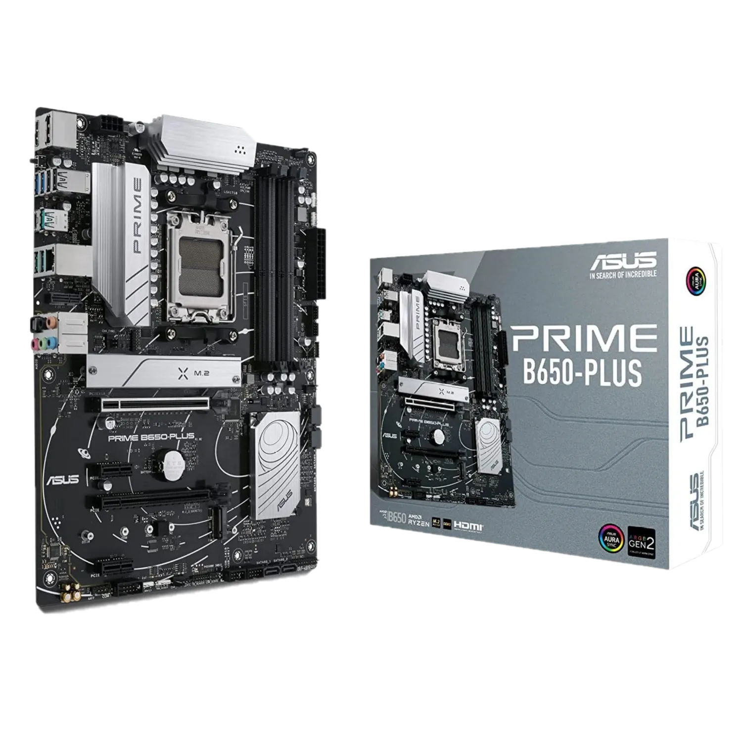 Render trắng của bo mạch chủ Asus Prime B650 Plus