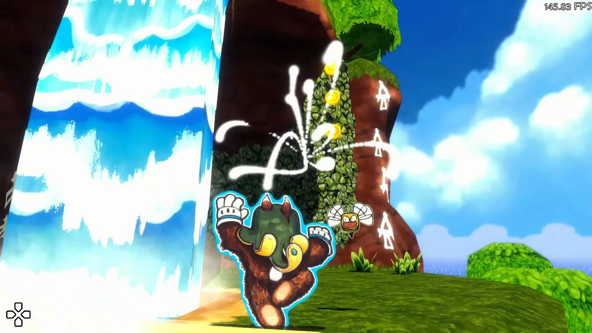 Ruffy sử dụng sức mạnh SWAP để thay đổi bề mặt địa hình trong game