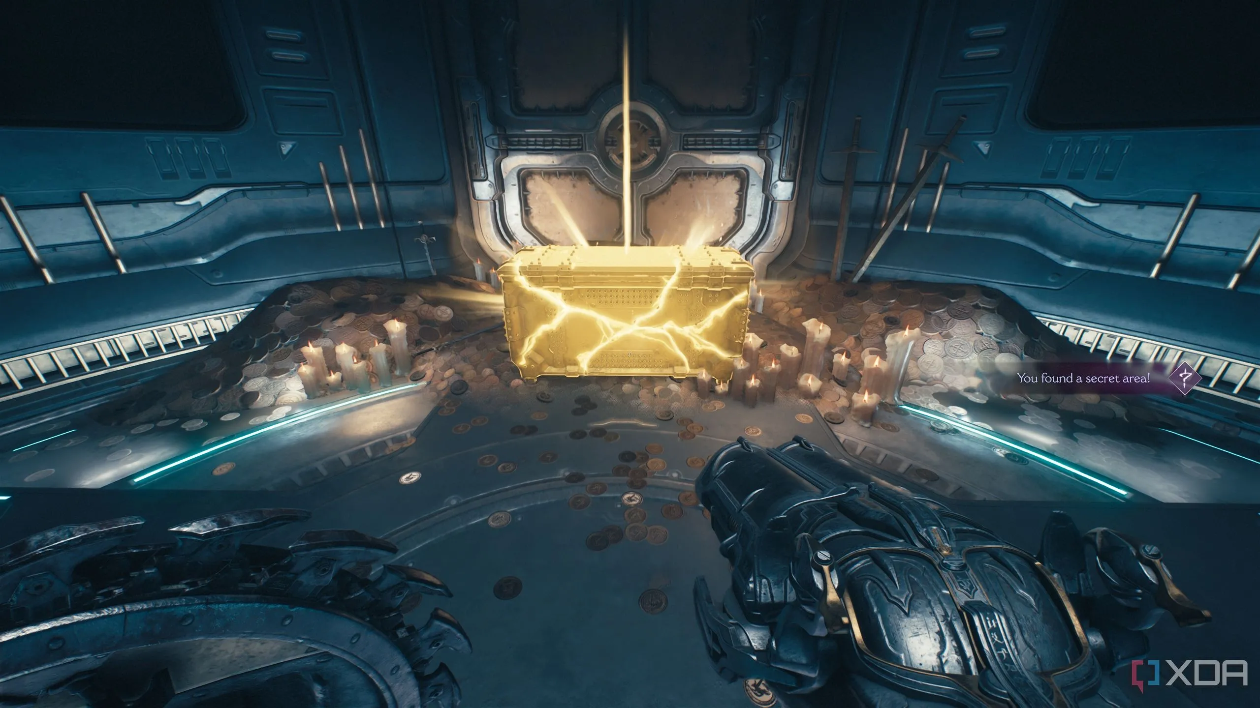 Rương vàng (gold chest) bí mật được tìm thấy trong khu vực bí mật 5 của Chapter 12 Doom The Dark Ages