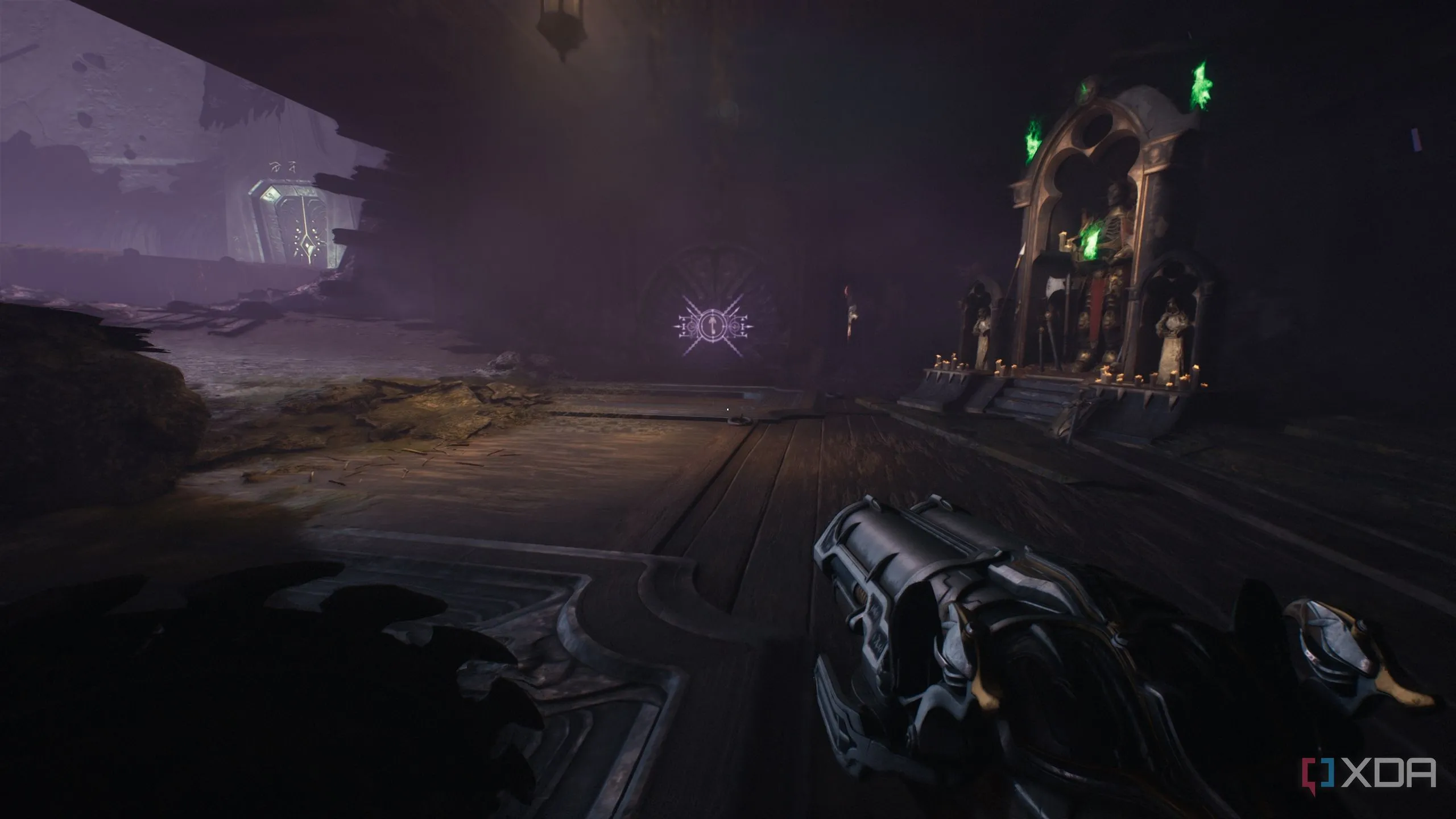 Sentinel Shrine và cánh cổng tím bị khóa trong Doom The Dark Ages Chapter 17