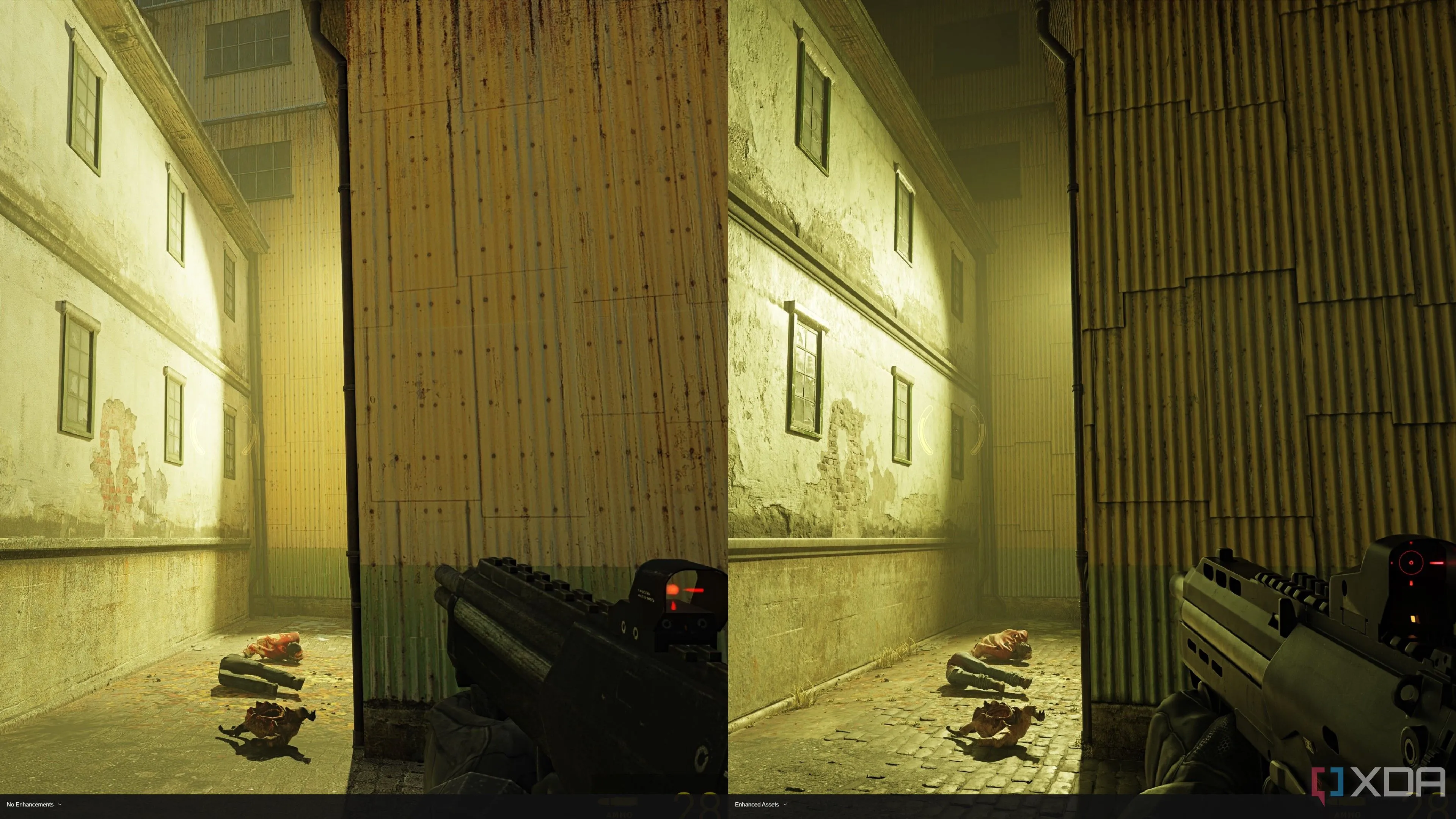 So sánh chất lượng tài nguyên đồ họa trong Half-Life 2 RTX so với bản gốc