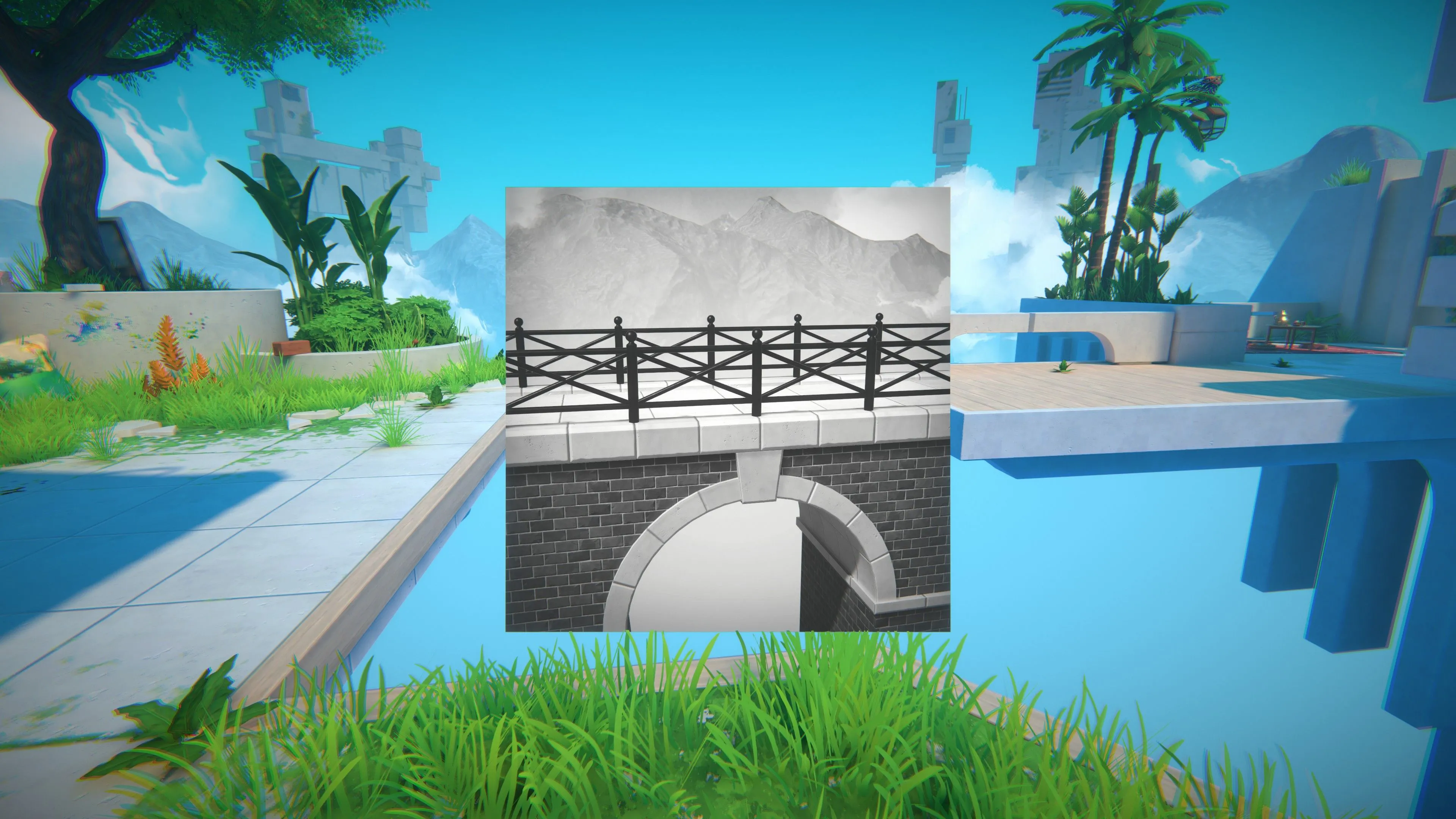 Sử dụng ảnh để tạo cầu nối vượt qua vực thẳm trong game giải đố Viewfinder