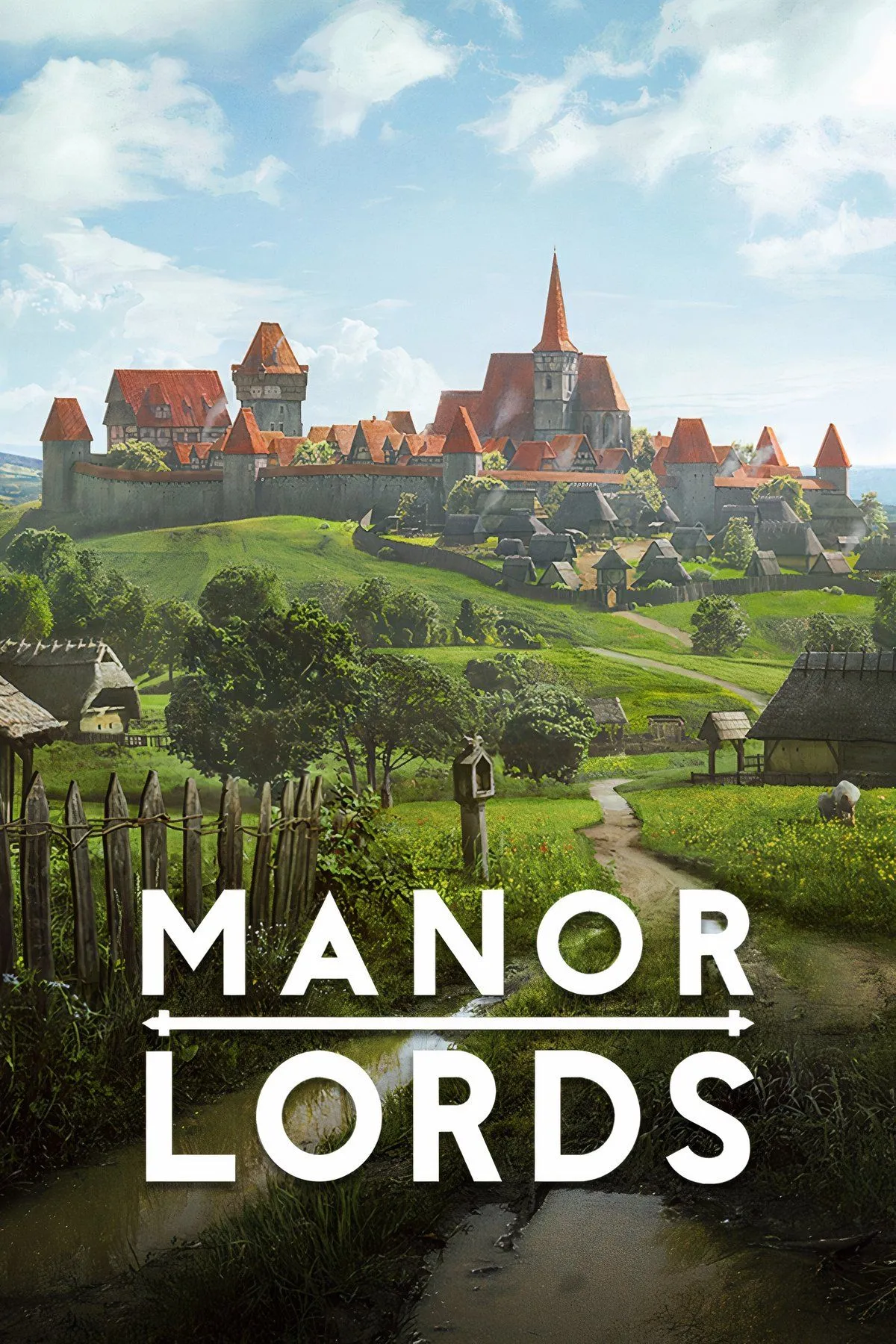 Thành phố thời trung cổ Manor Lords với những ngôi nhà gỗ và kiến trúc cổ xưa